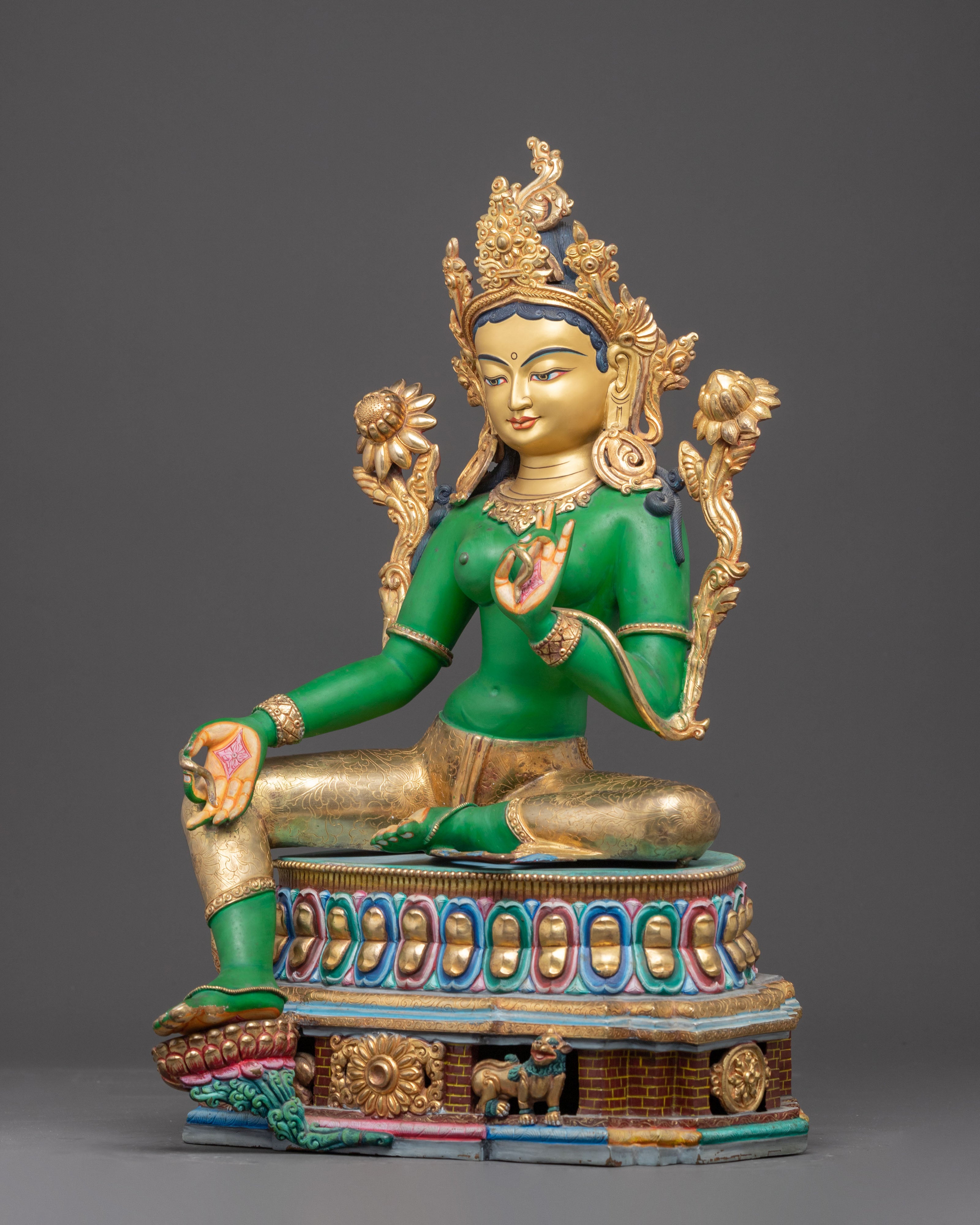 Peaceful Statue of Mother Green Tara | Swift Compassion