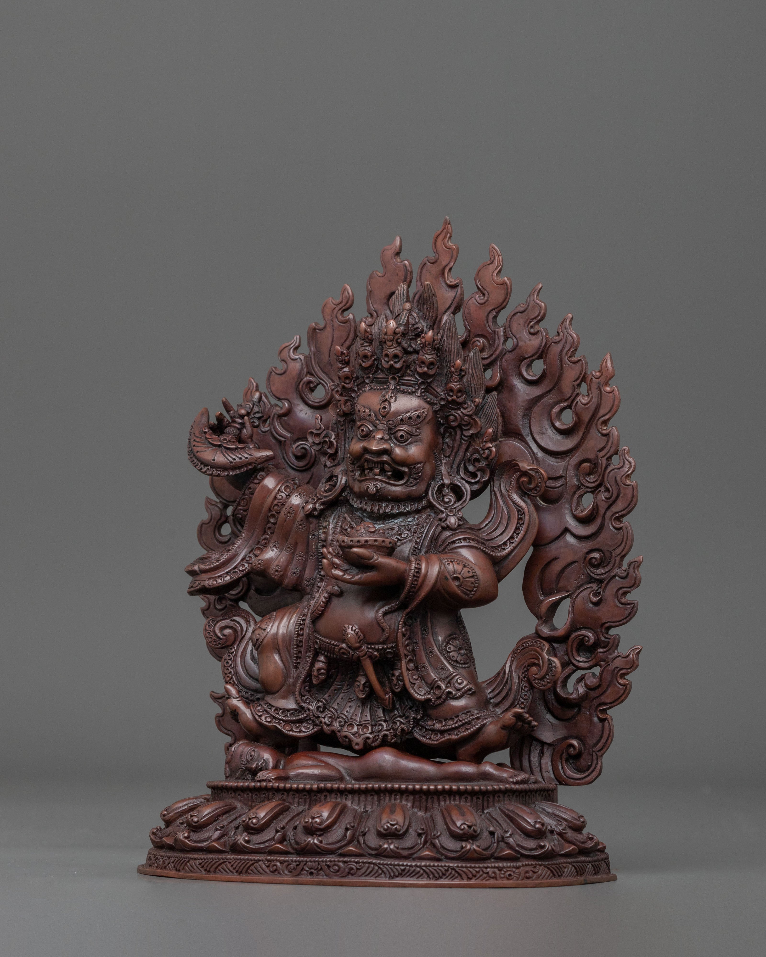 Mahakala Bernakchen Spiritual Sculpture | Tibetan Wrathful Guardian