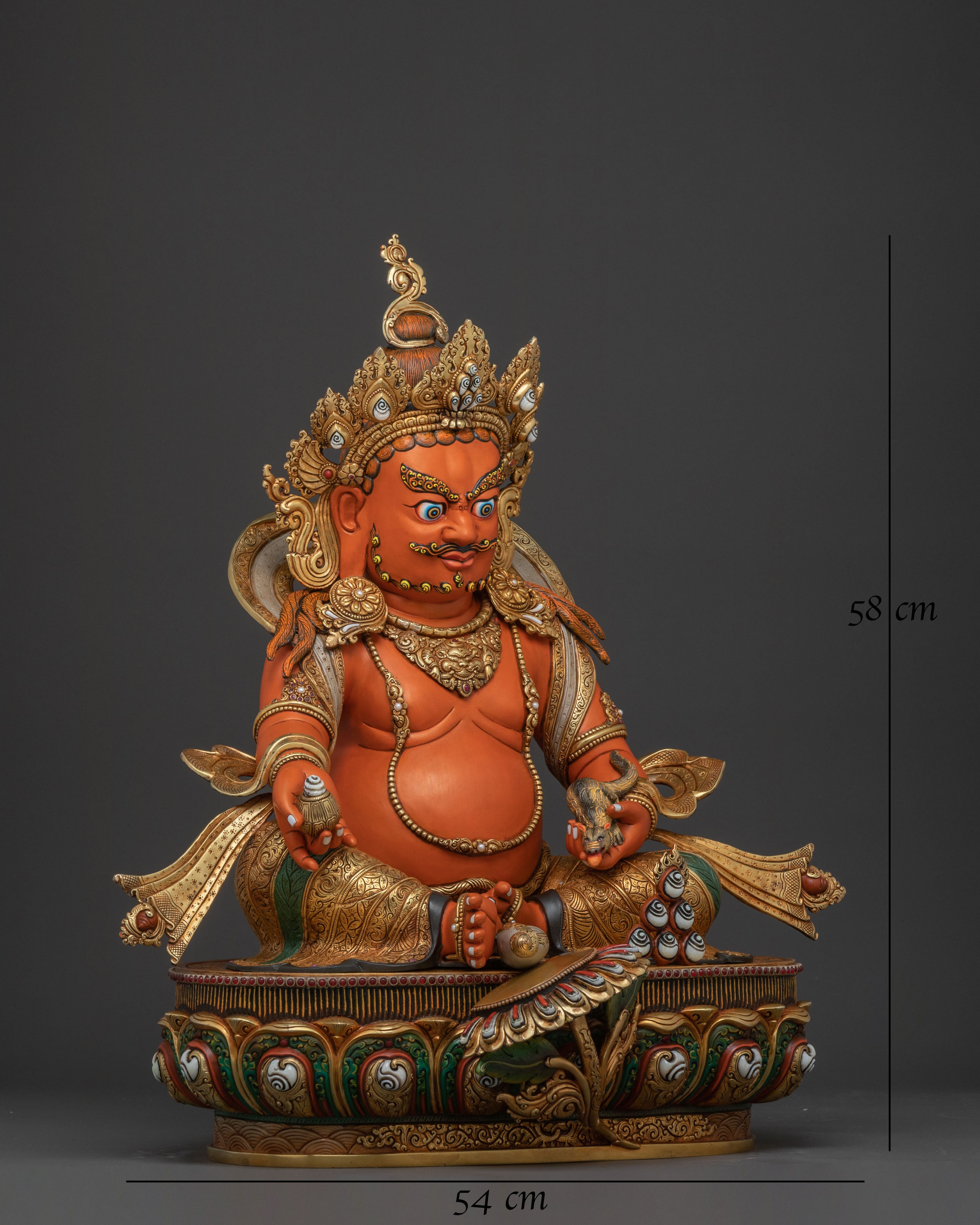 Dzambhala Prosperity Deity Sculpture | Spiritual Altar and Home Decor