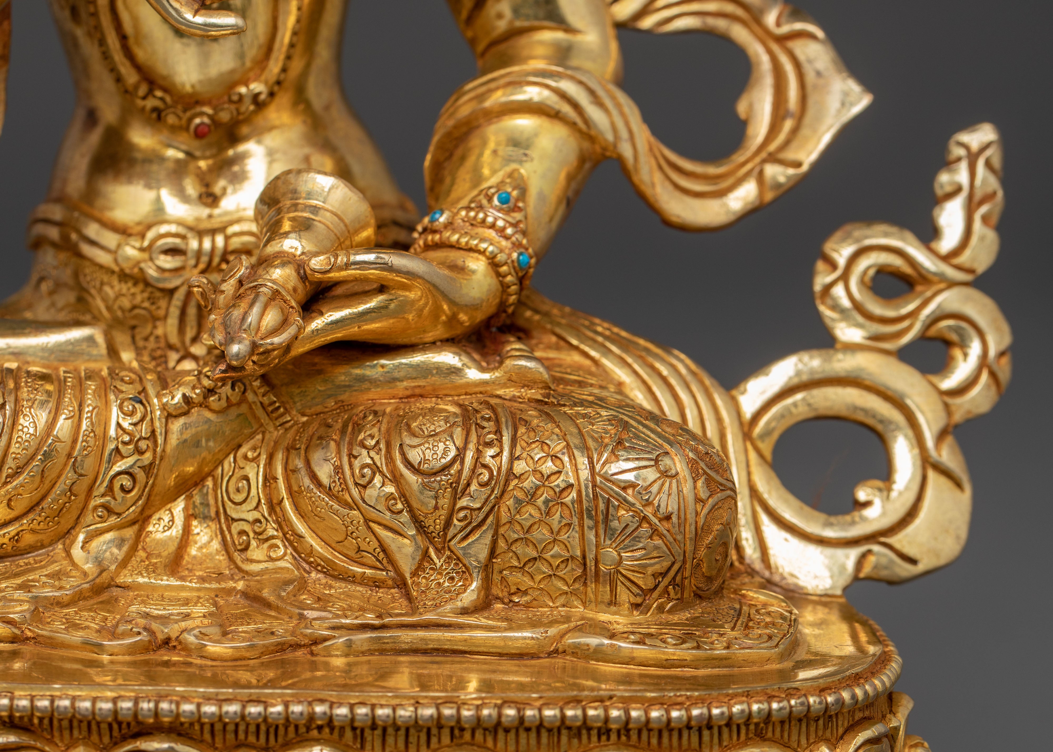 Handmade Vajrasattva Golden Statue for Purification | Traditional Artwork