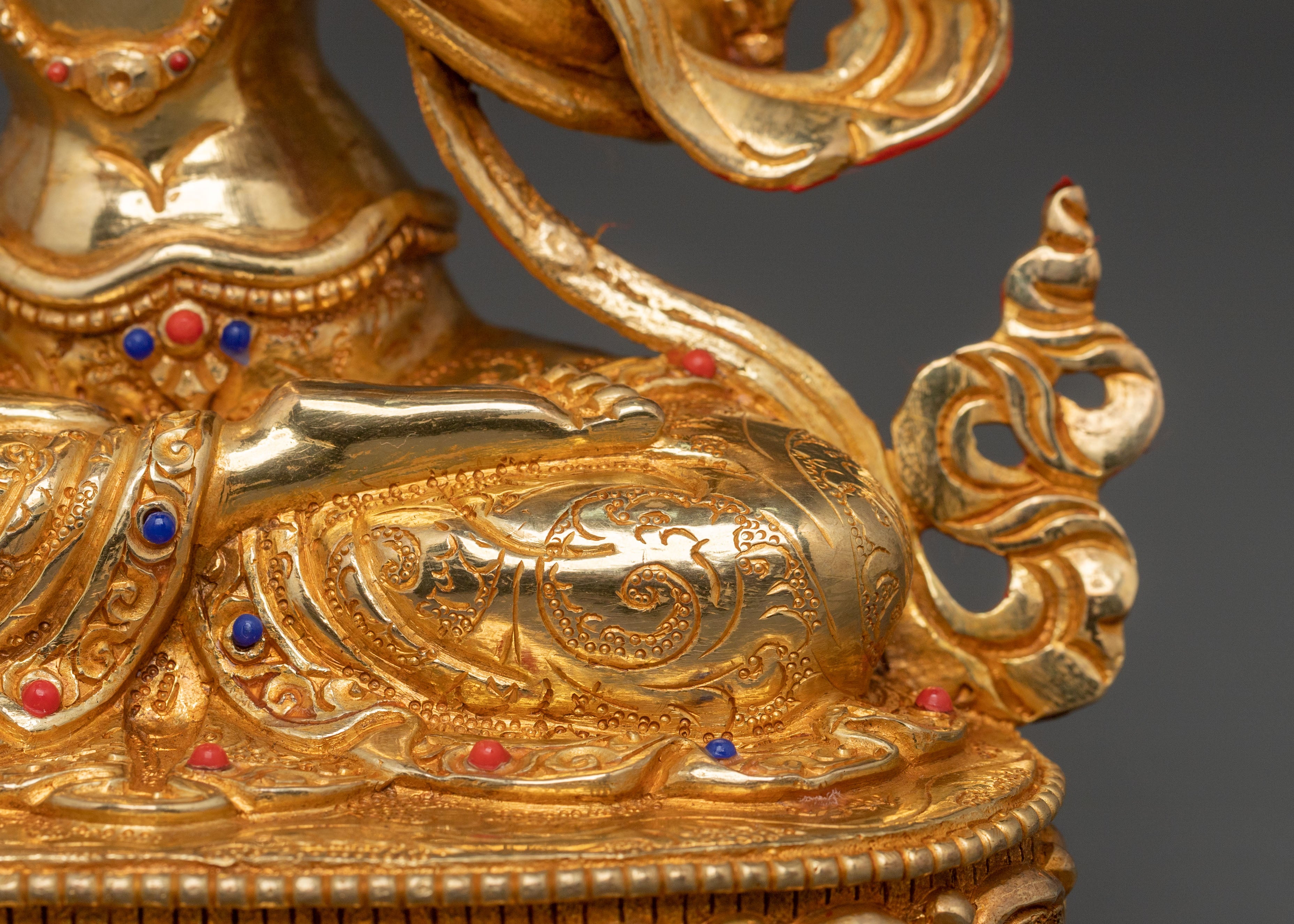 Manjushri Golden Sculpture | Bodhisattva of Wisdom