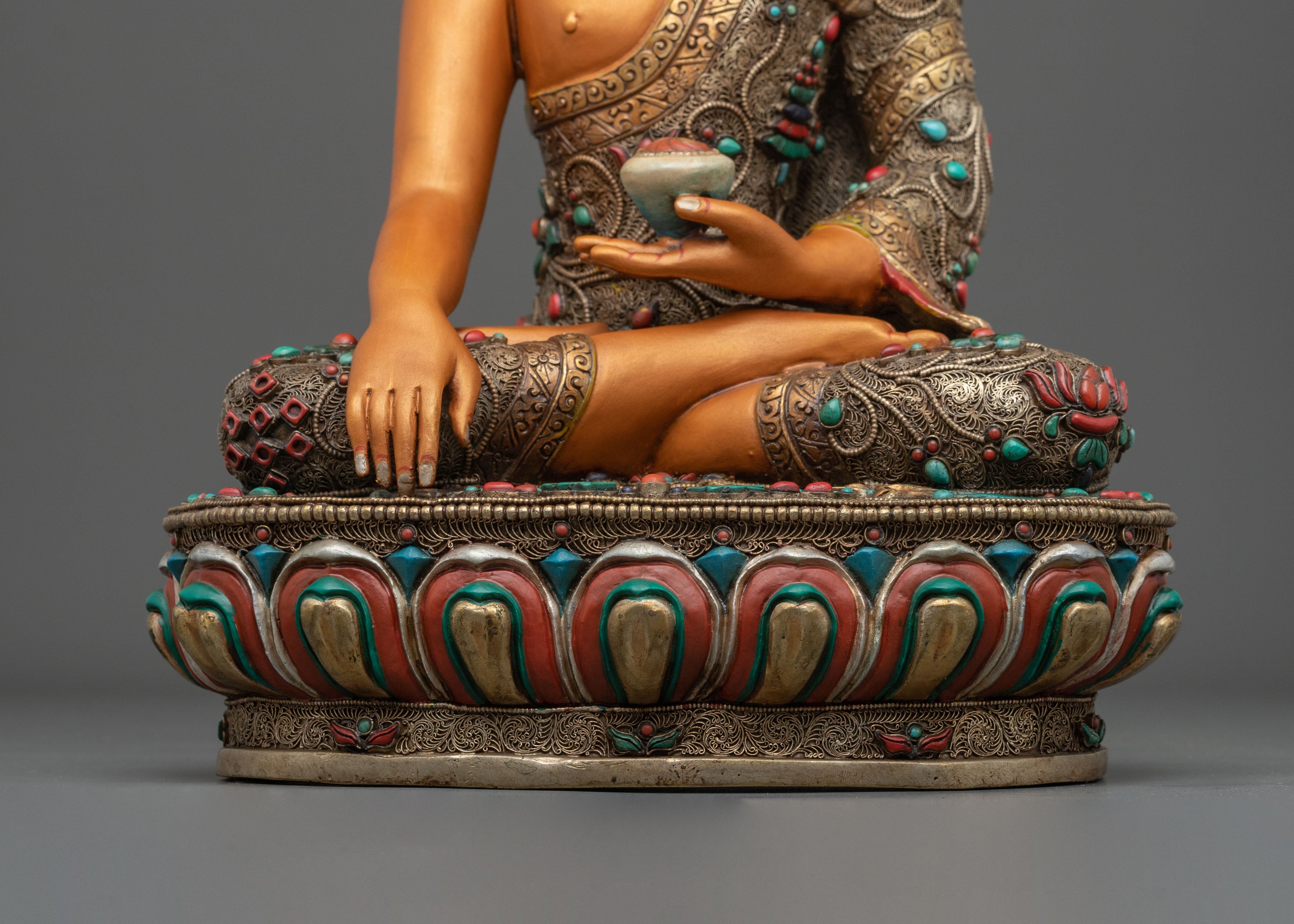 Shakyamuni Buddha Himalayan Statue | Exquisitely Gilded