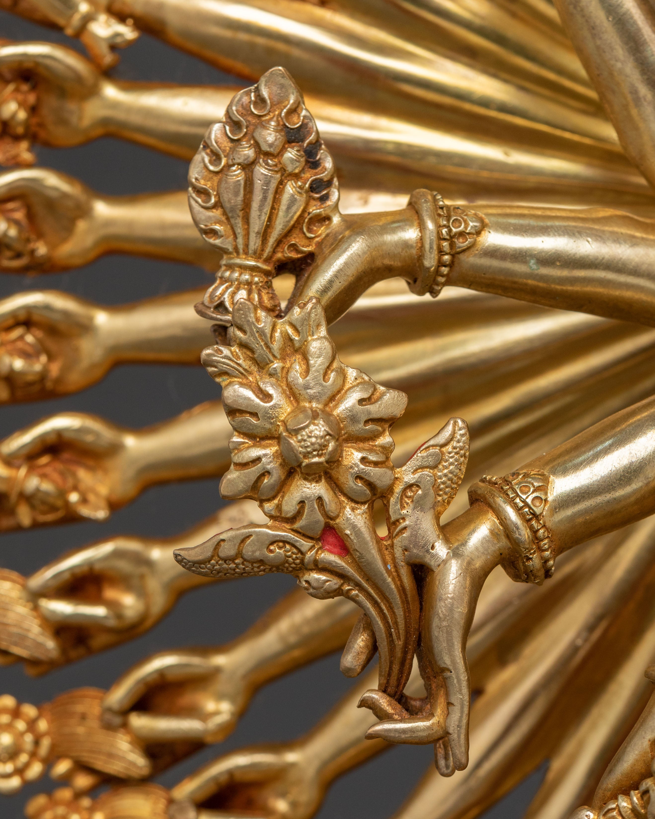 1000 Armed Dukar Golden Statue | 24K Gold Gilded