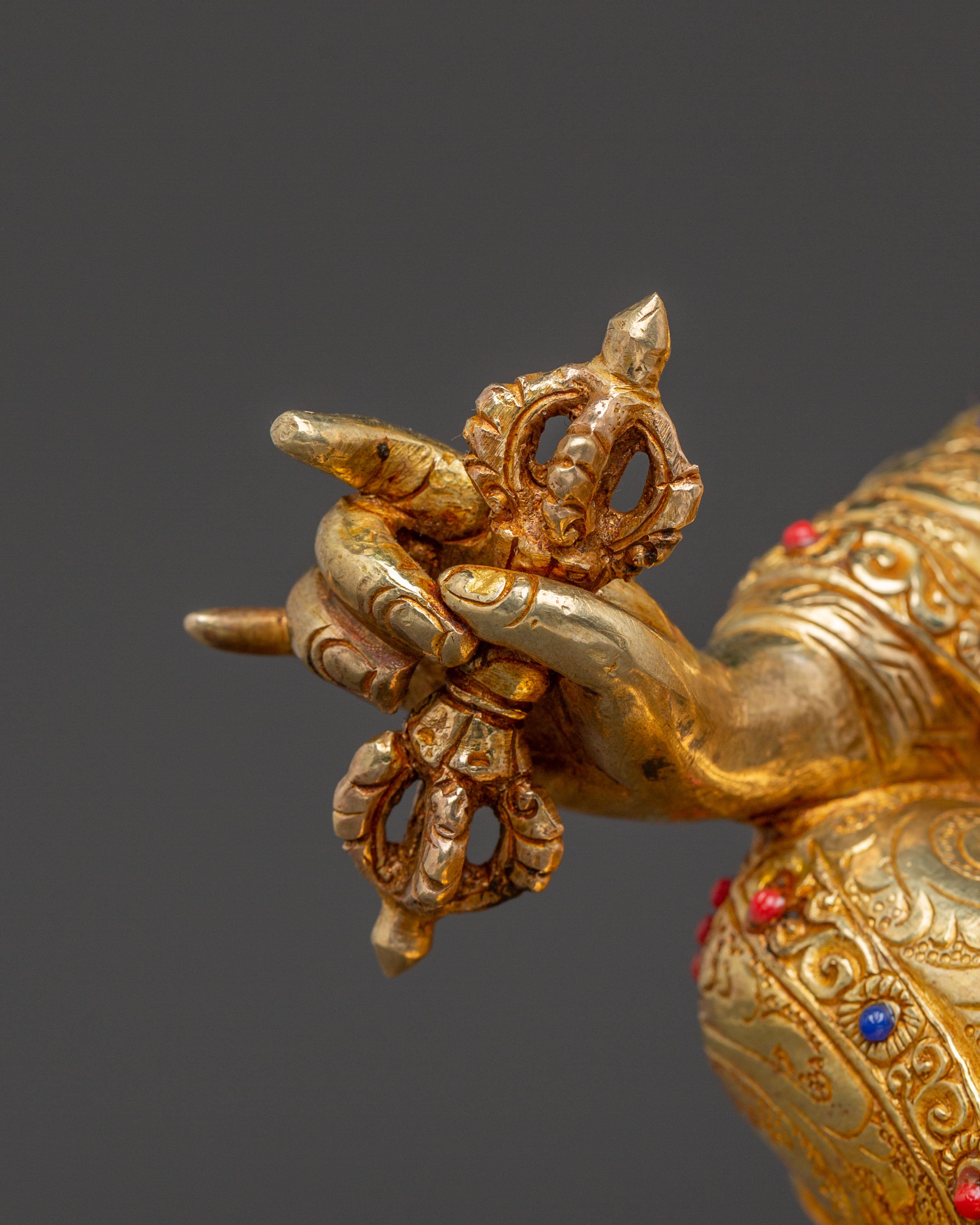 Padmasambhava Enlightened Guide Statue - Hand-Gilded Copper Statue