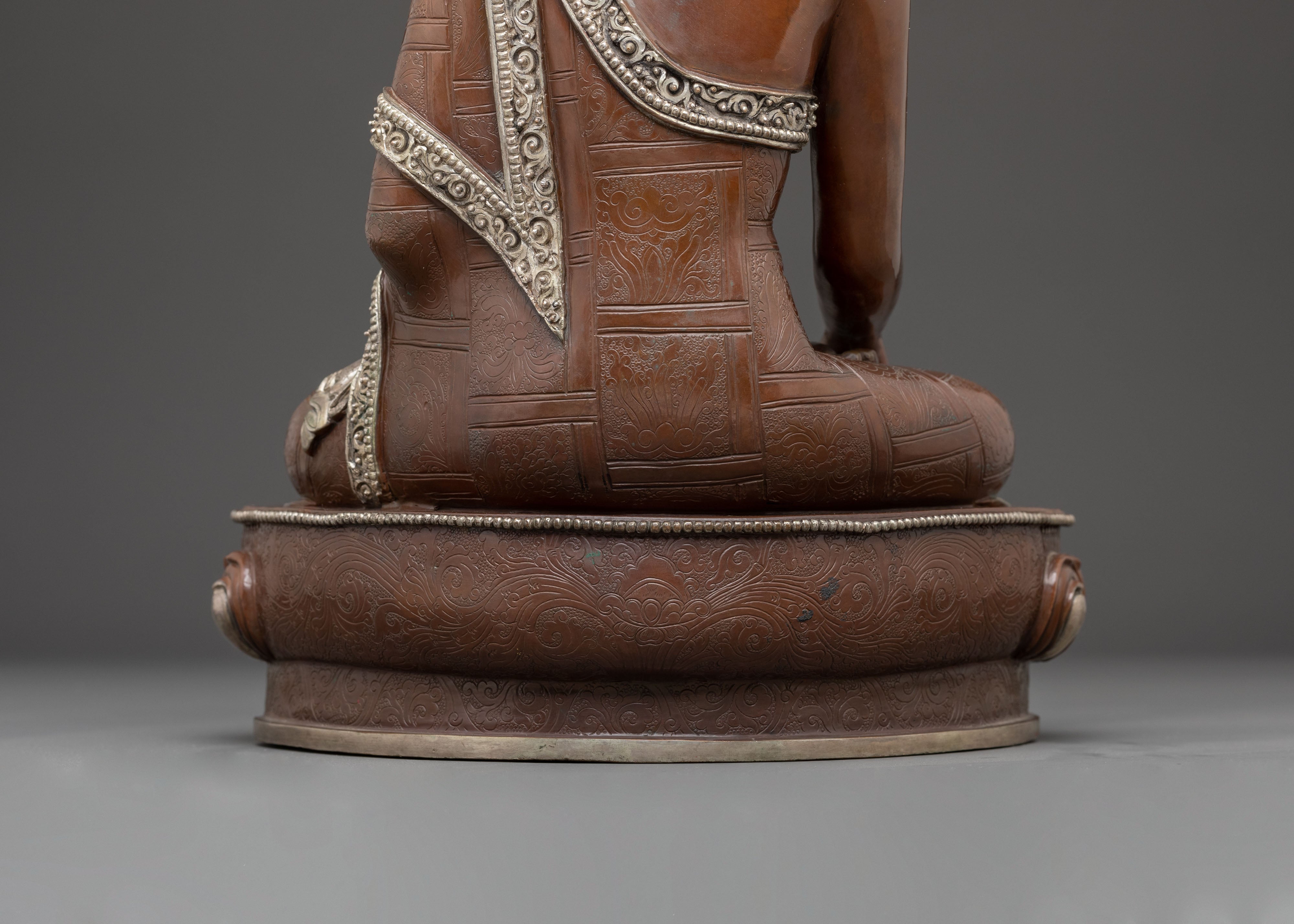 Handmade Oxidized Shakyamuni Buddha Statue | Home Decor