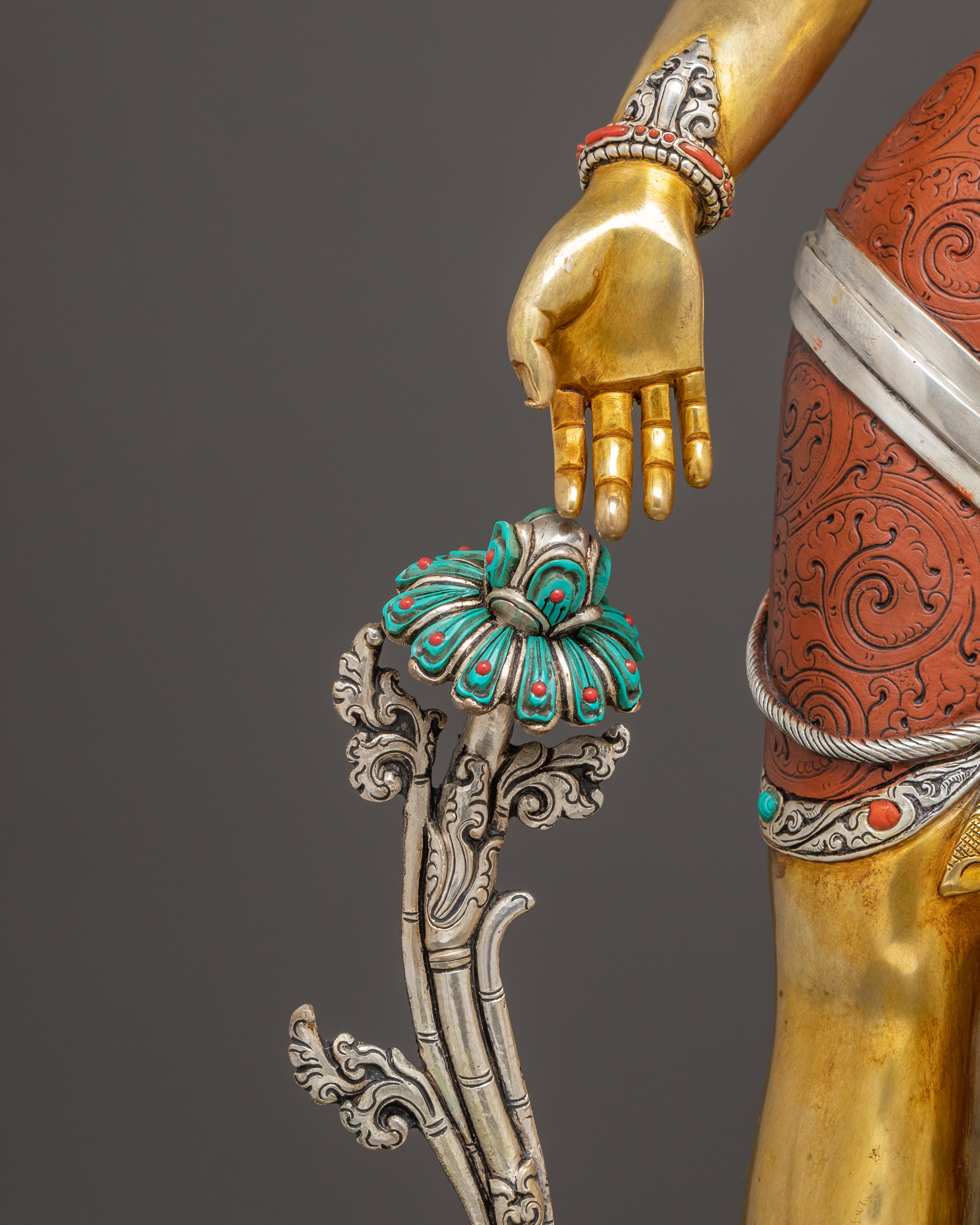 Golden Lokeshwor Statue: Bodhisattva of Compassion