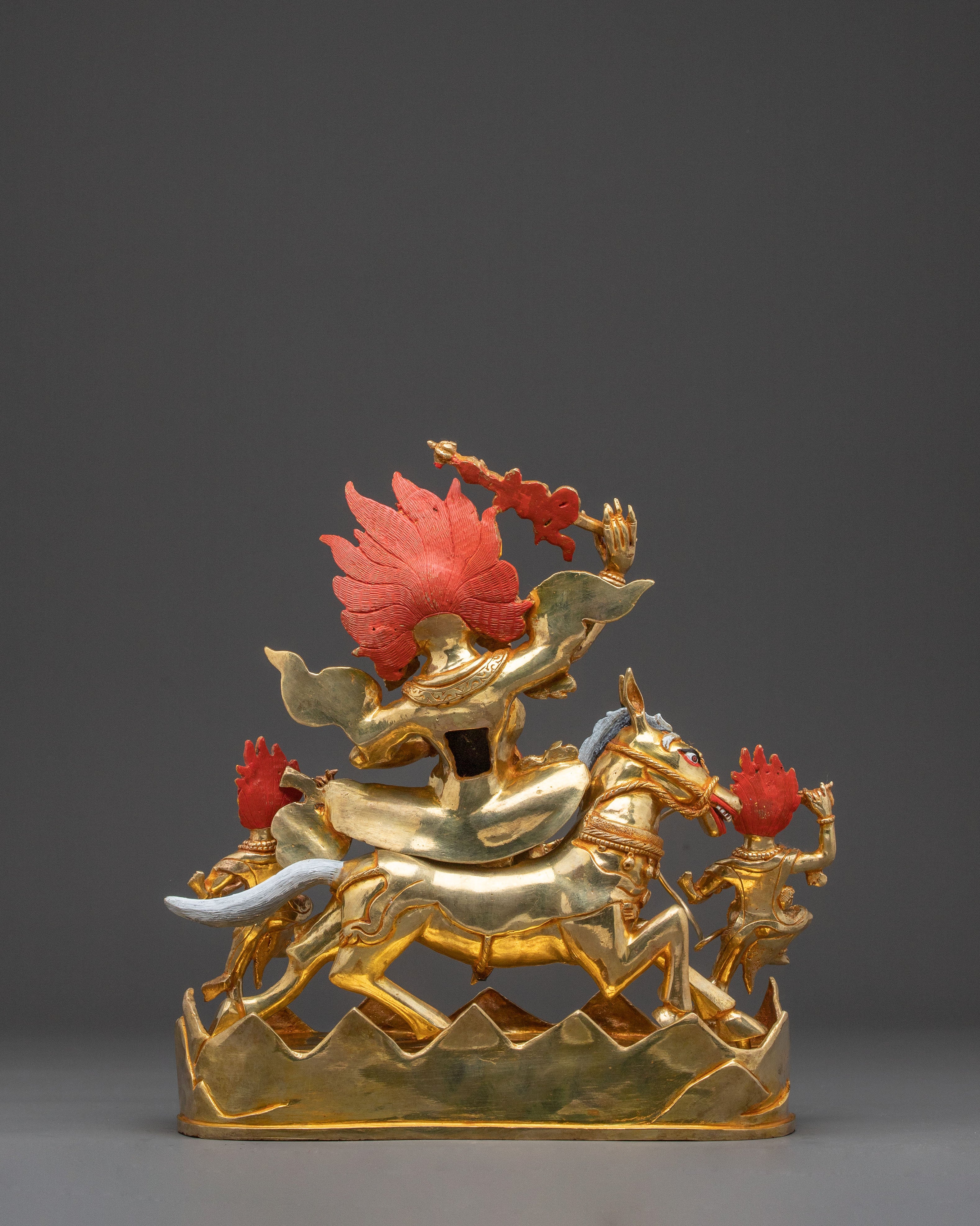 Palden Lhamo Spiritual Statue – Hand-Gilded Copper