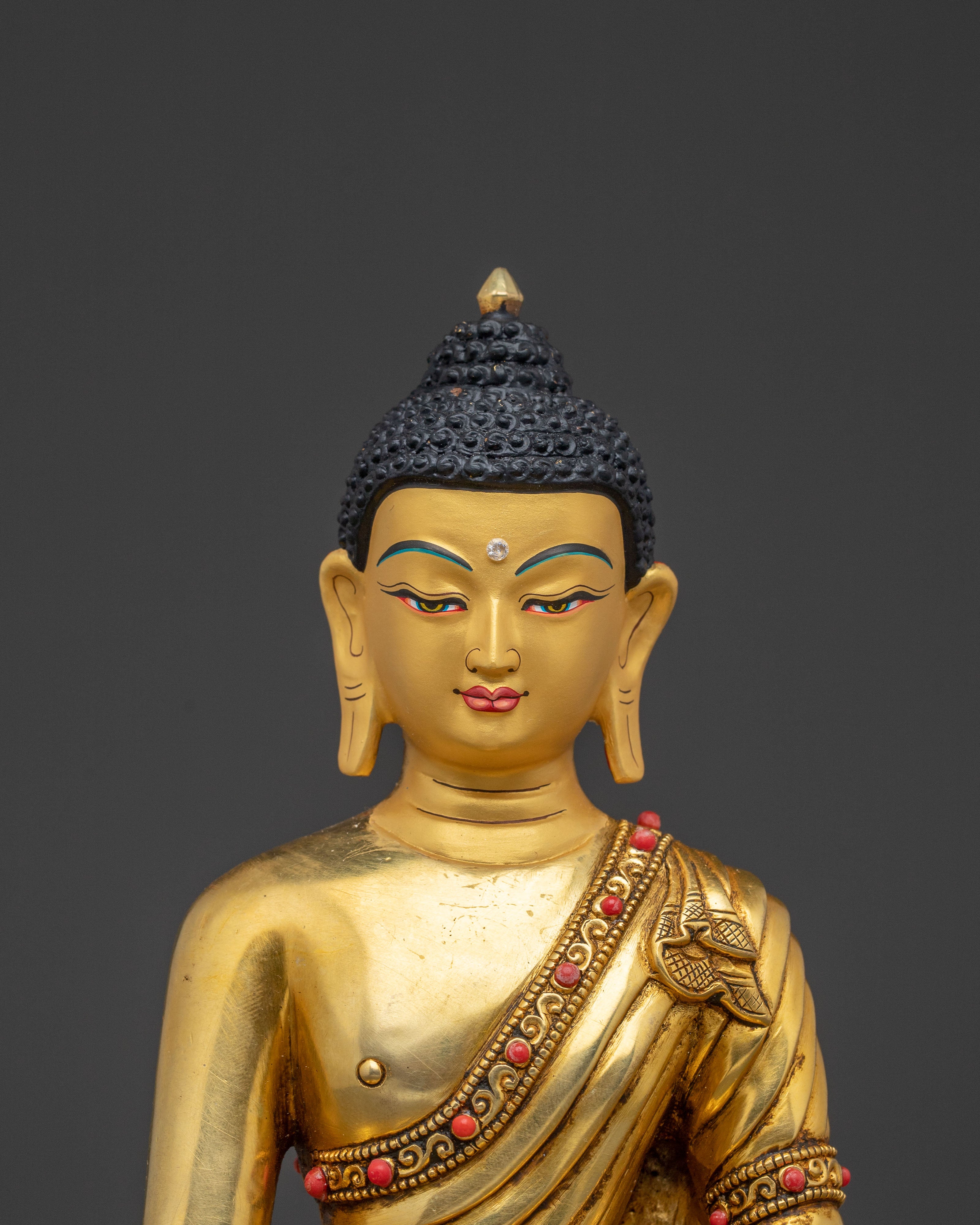 A 24K Gold Gilded Statue of Three Buddha Set: Sacred Harmony