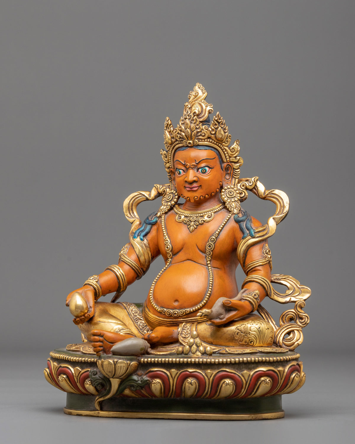 Dzambhala Copper Sculpture | Tibetan Sacred Figurine