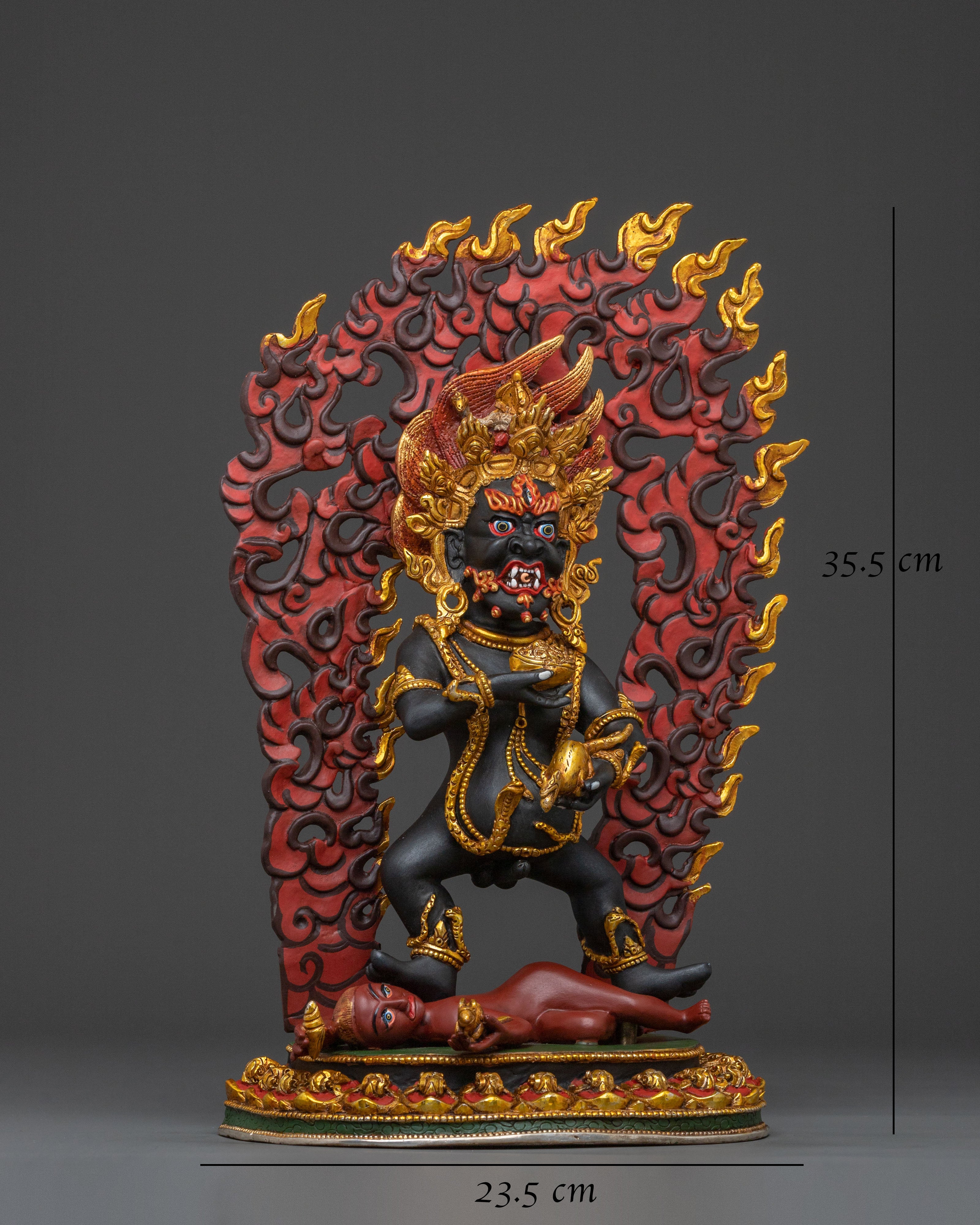 Black Dzambhala Sculpture | Spiritual Home Decor