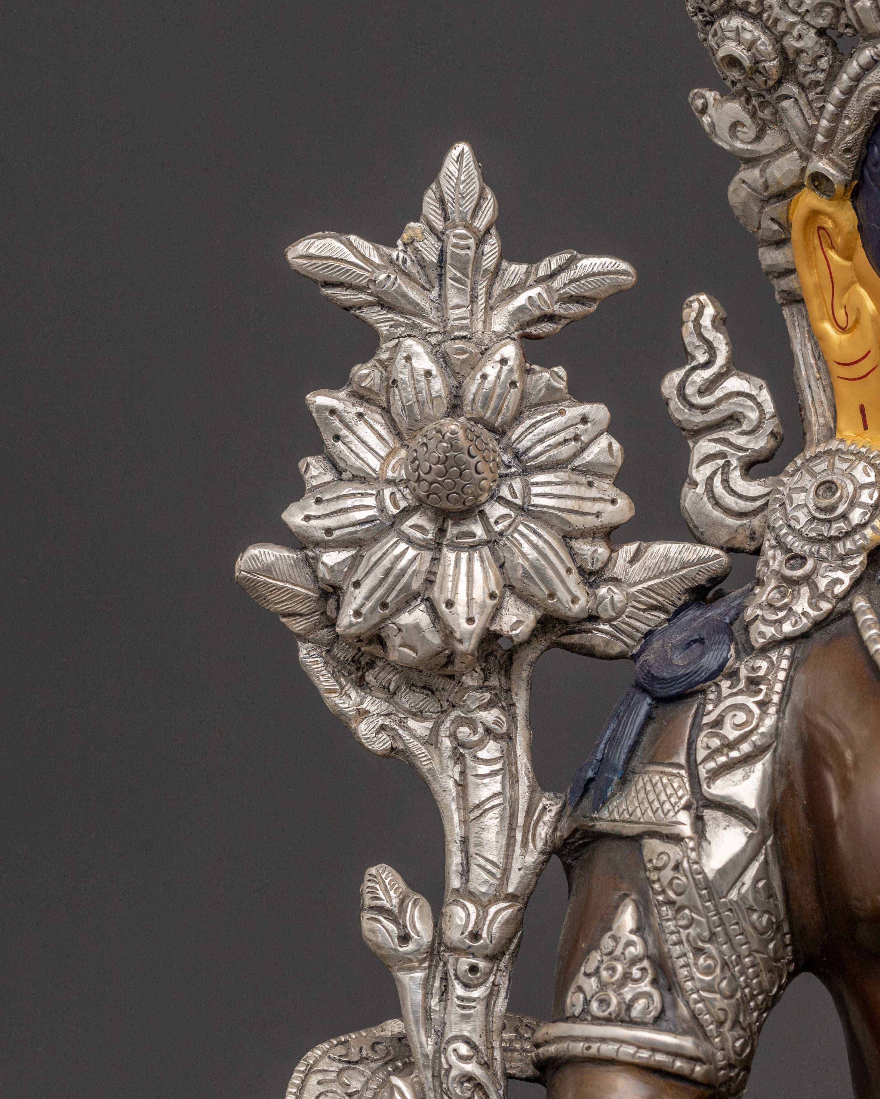 Mother Shyama Tara Divine Statue – Handcrafted Gilded Copper Art