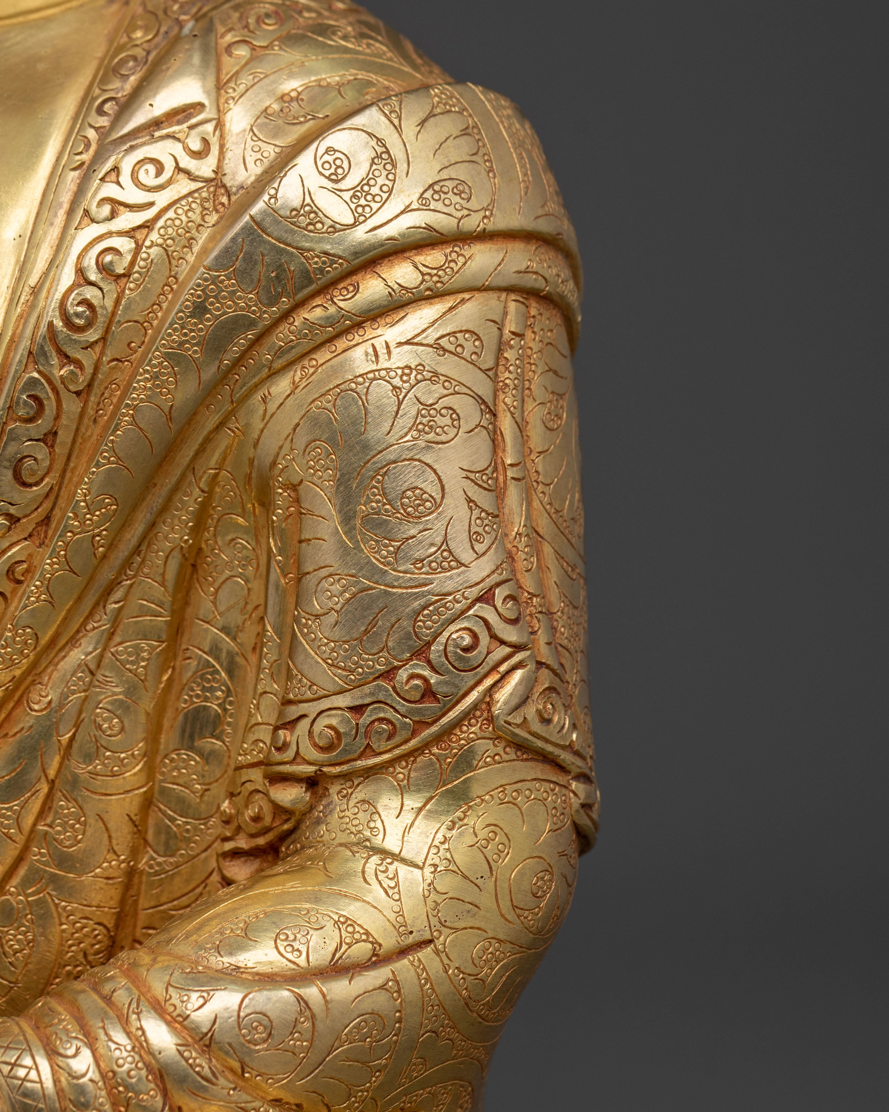 Hand-Carved Shakyamuni Buddha Sculpture | Home Decor