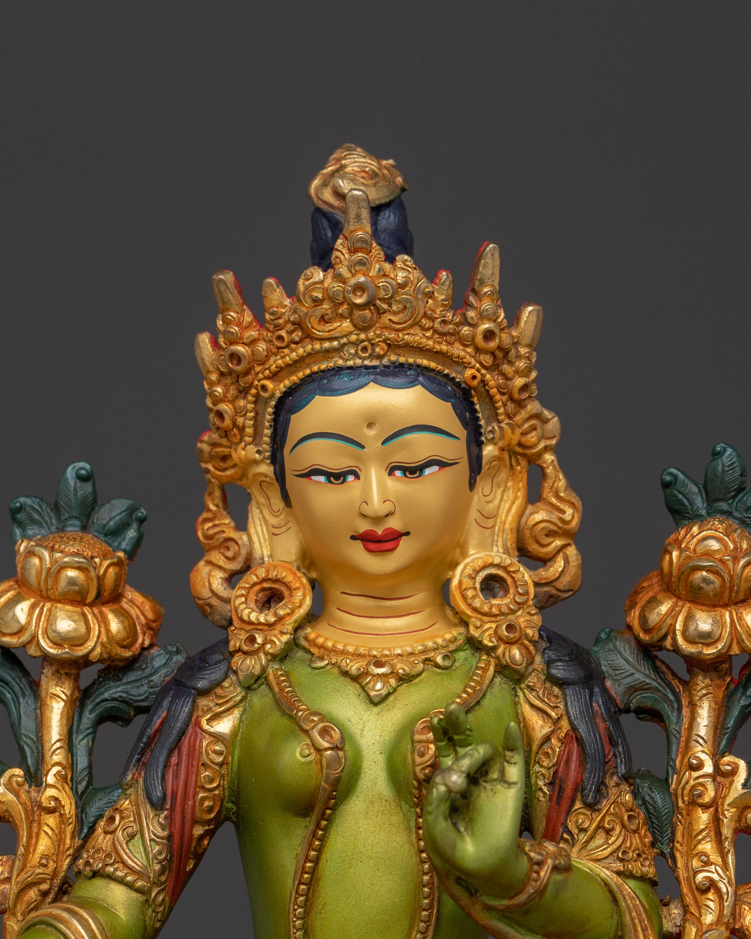 Handcrafted 21 Tara Statue Set | Altar Home Decor
