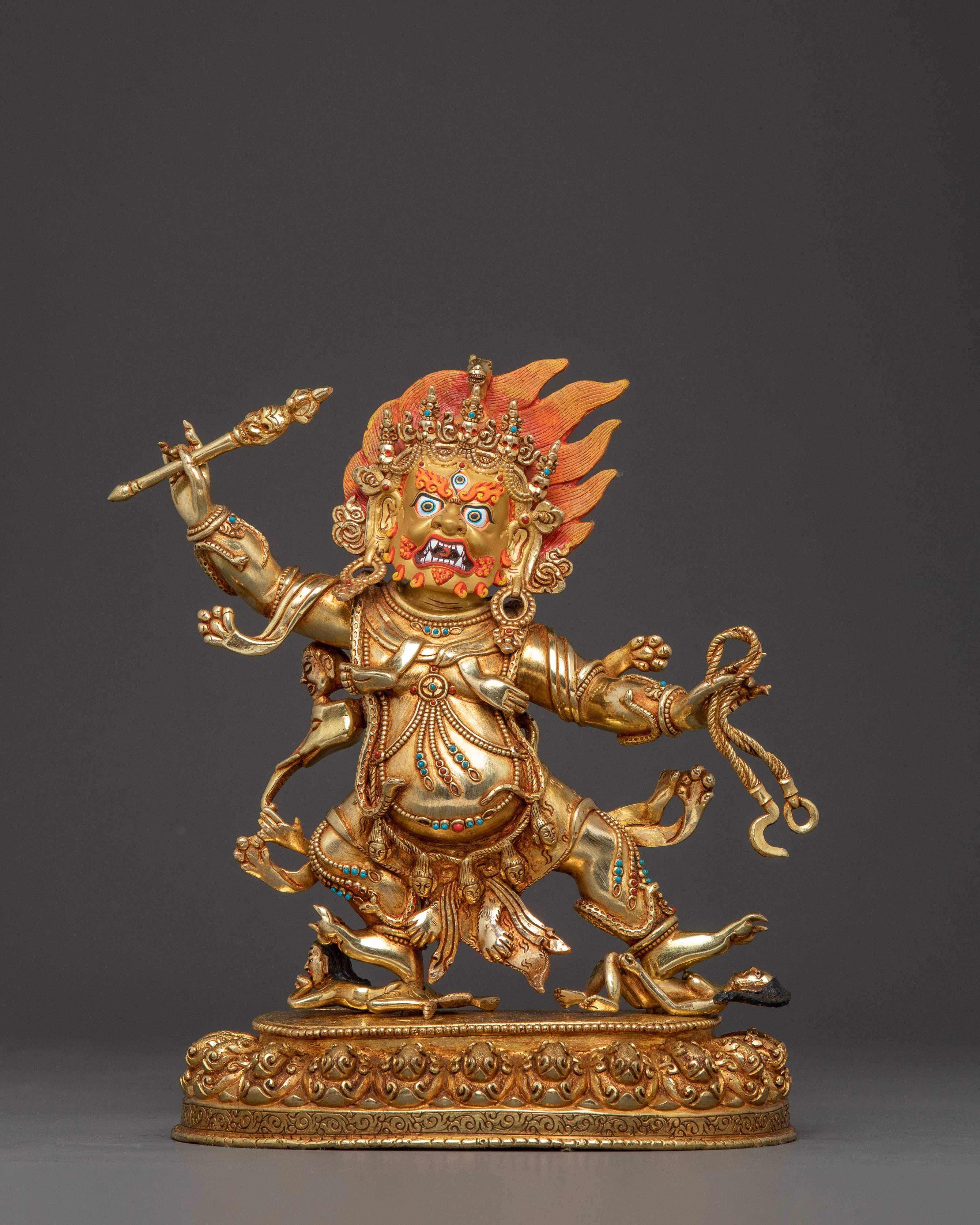 Dandapani 24K Gold Gilded Statue – A Radiant Protecor