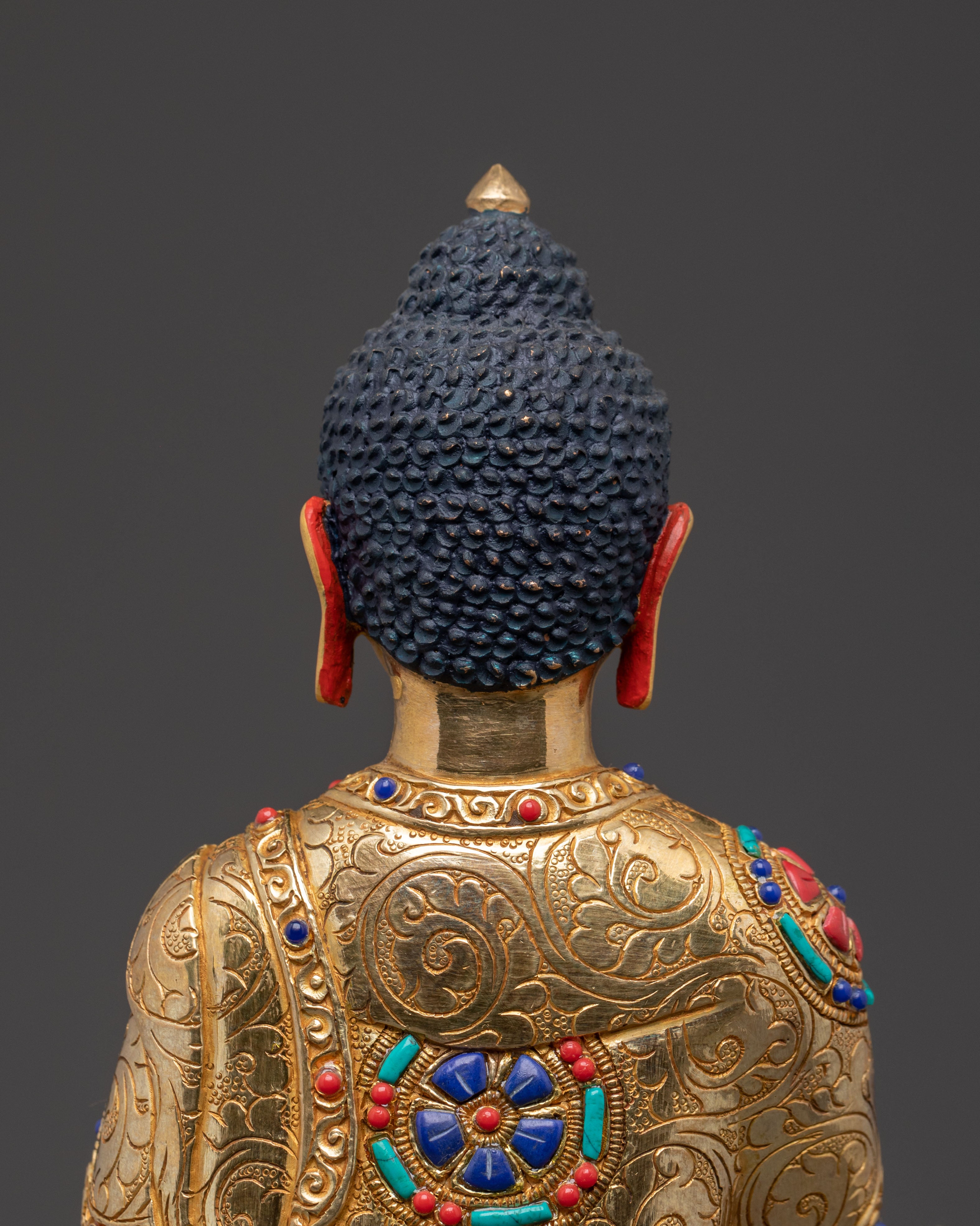 Handcrafted Medicine Buddha Blessing Statue - Gilded Copper Statue