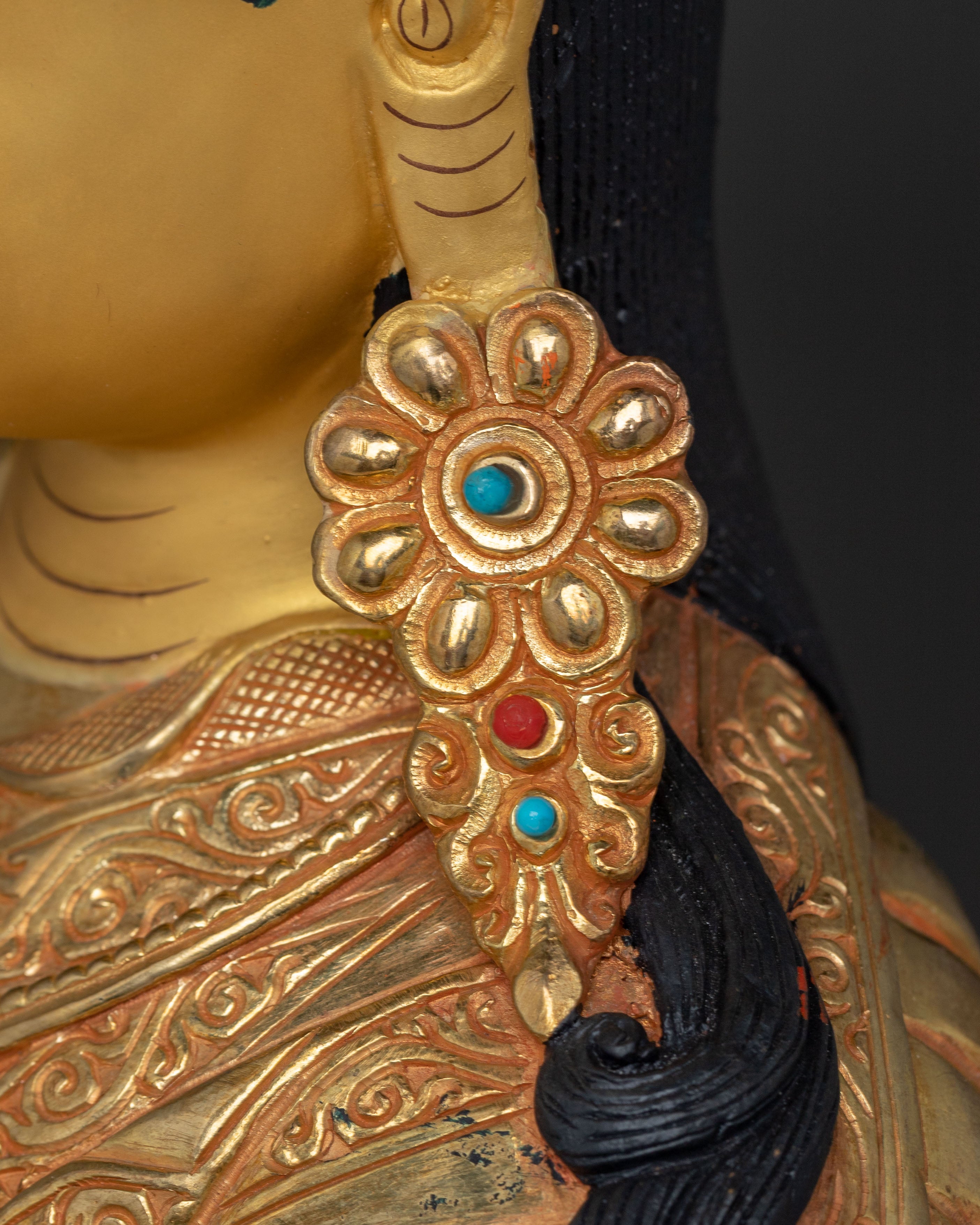 Golden Guru Padmasambhava Statue | Handmade in Nepal