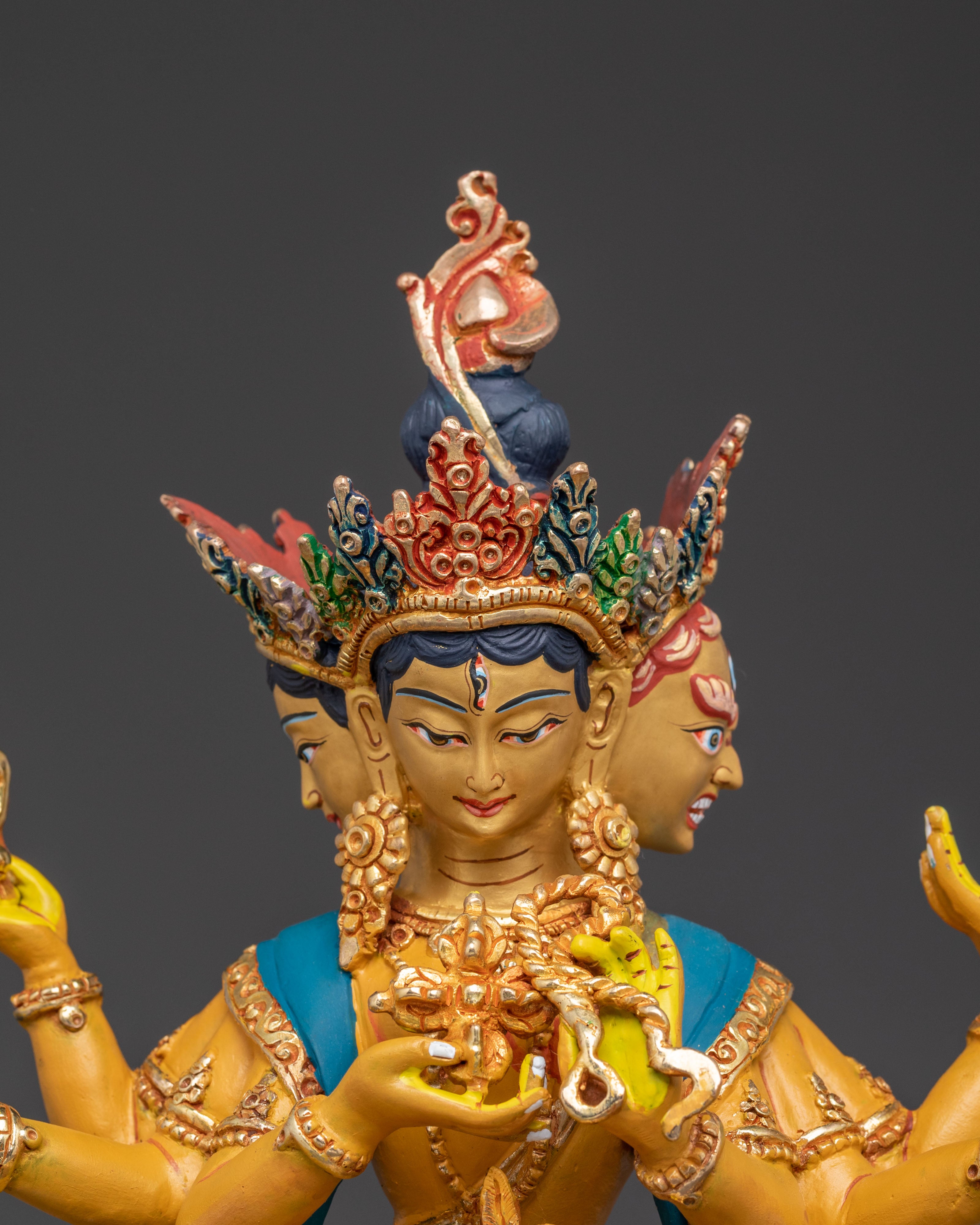 Handcrafted Namgyalma Statue on Throne: Divine Elegance