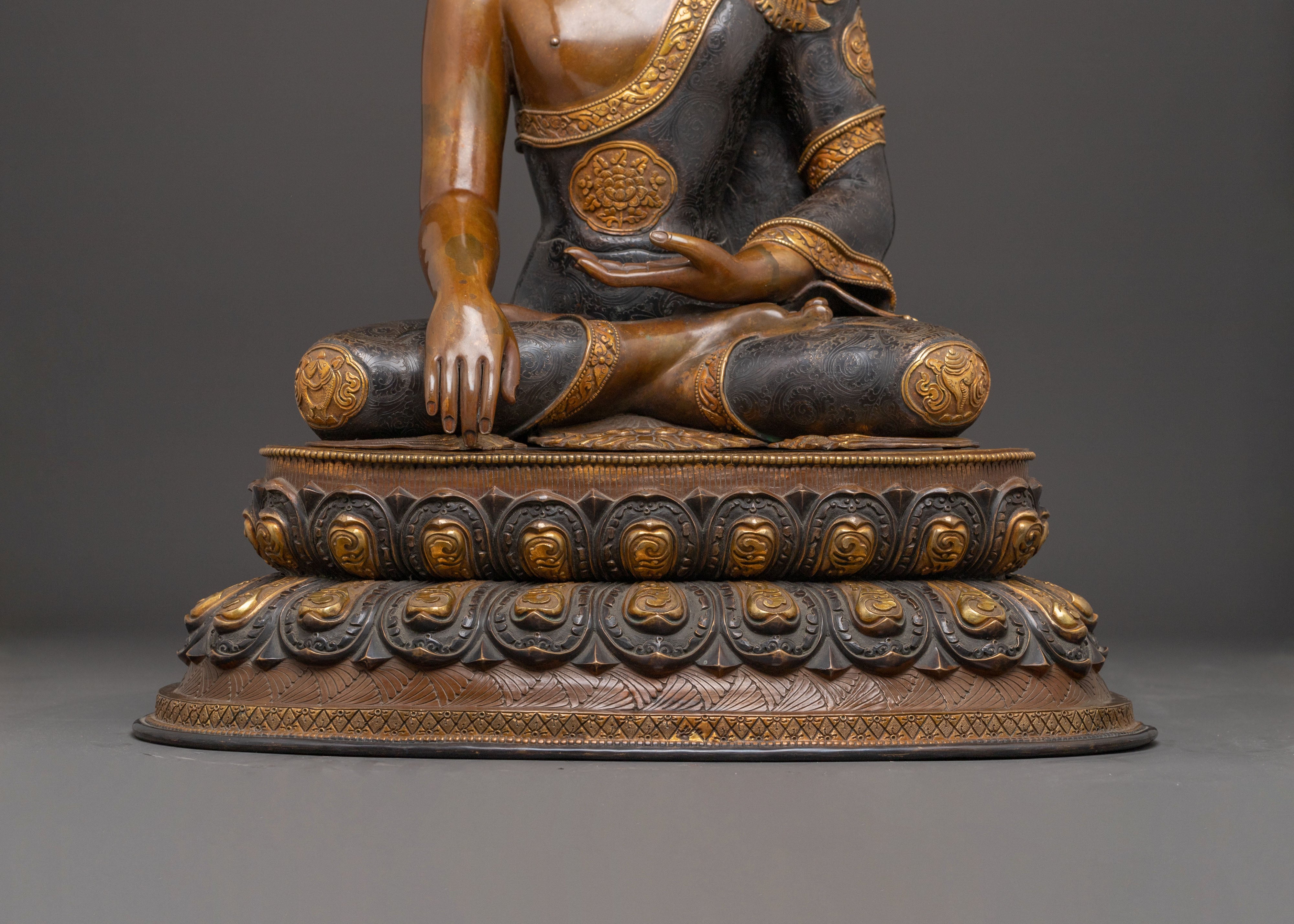 Handcrafted Copper Statue of Shakyamuni Buddha | Historical Buddha