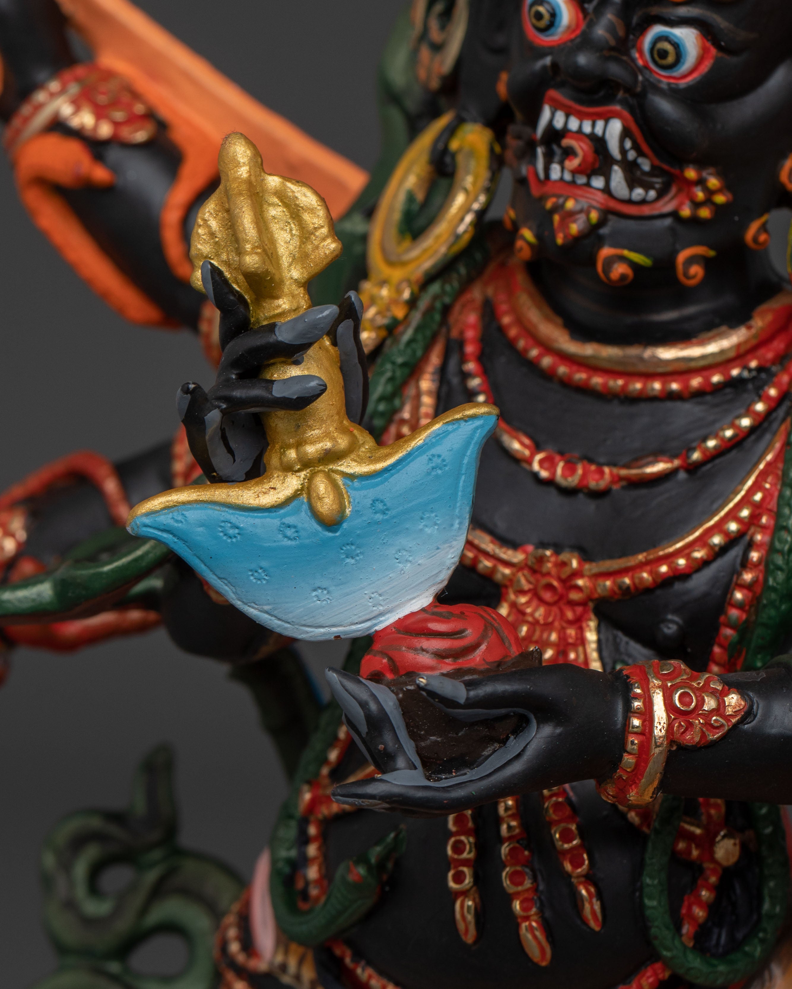 Six Armed Mahakala Wrathful Figurine | Home Decor