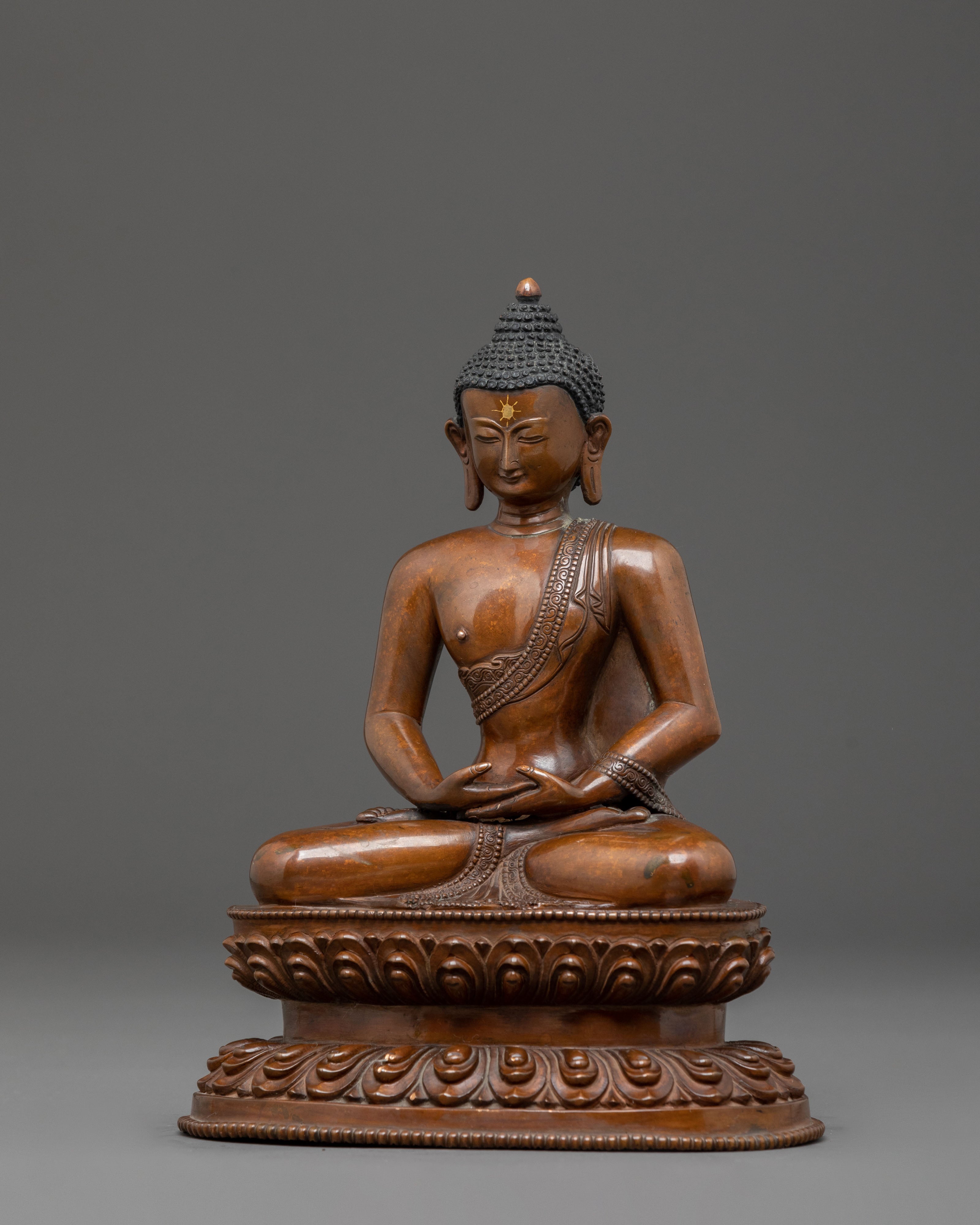 Handmade Dharmakara Buddha Golden Statue | Spiritual Decor