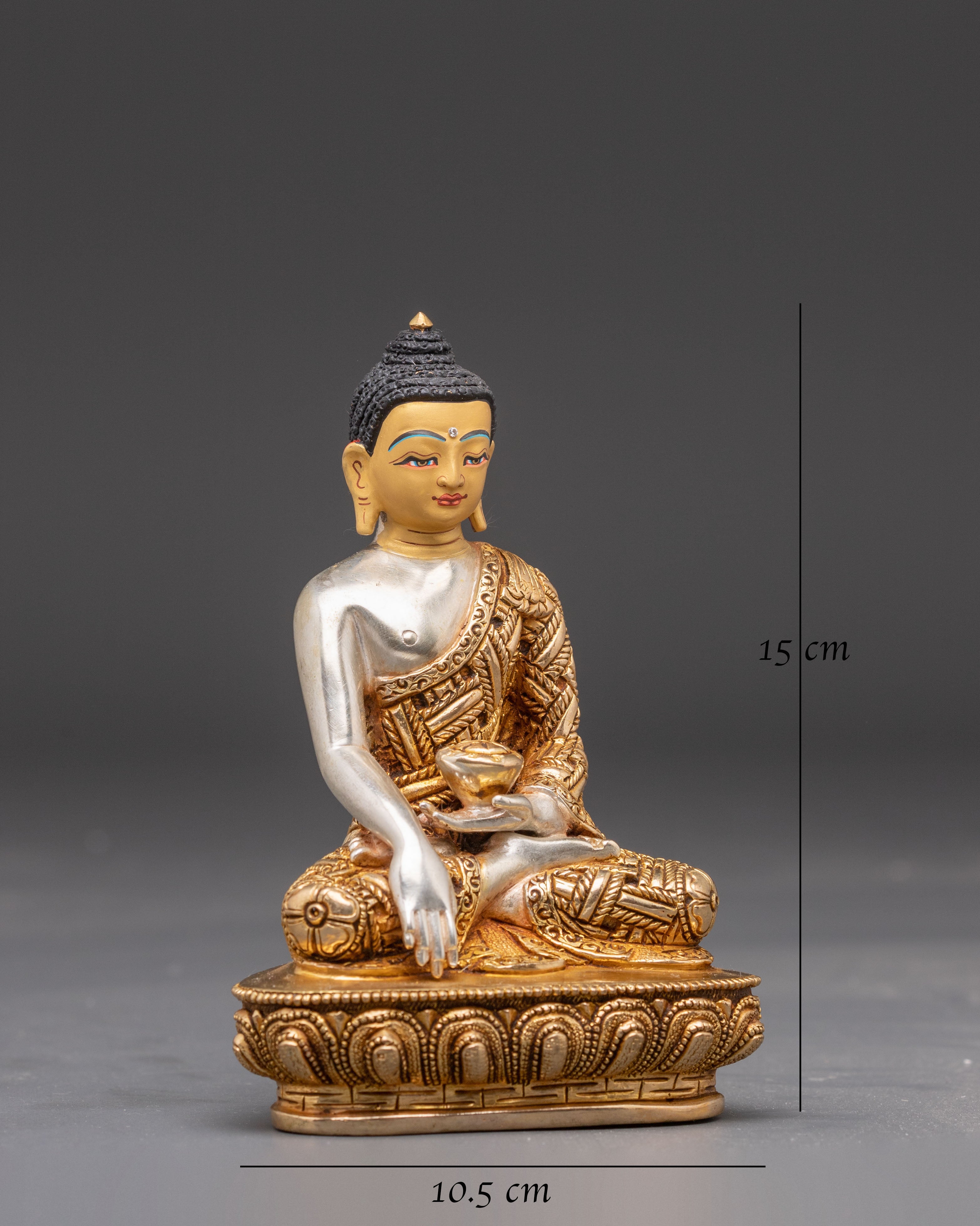 Three Buddha Set: Shakyamuni, Amitabha, and Medicine Buddha for Altar