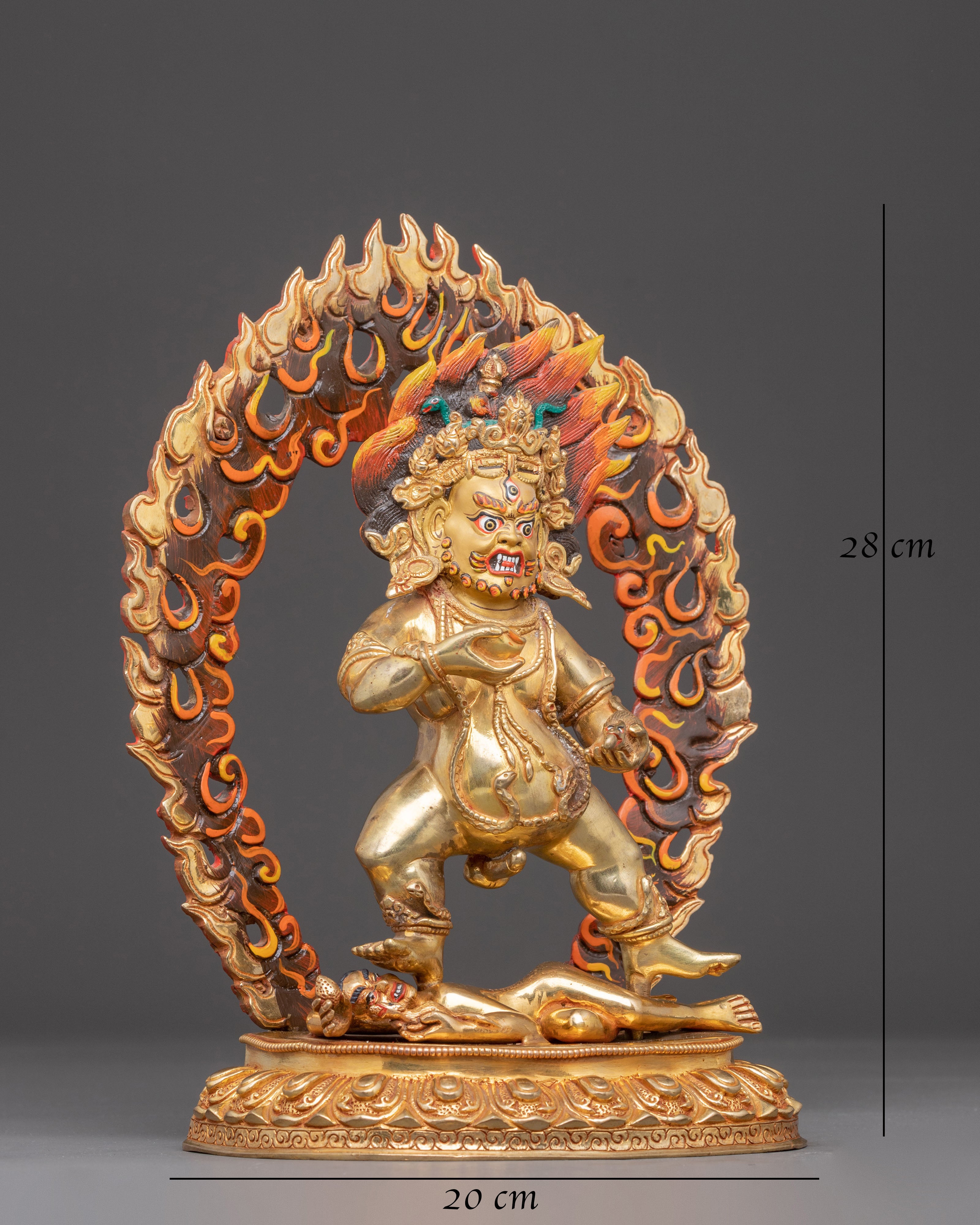 Black Dzambhala Statue: Buddhist Wealth Deity