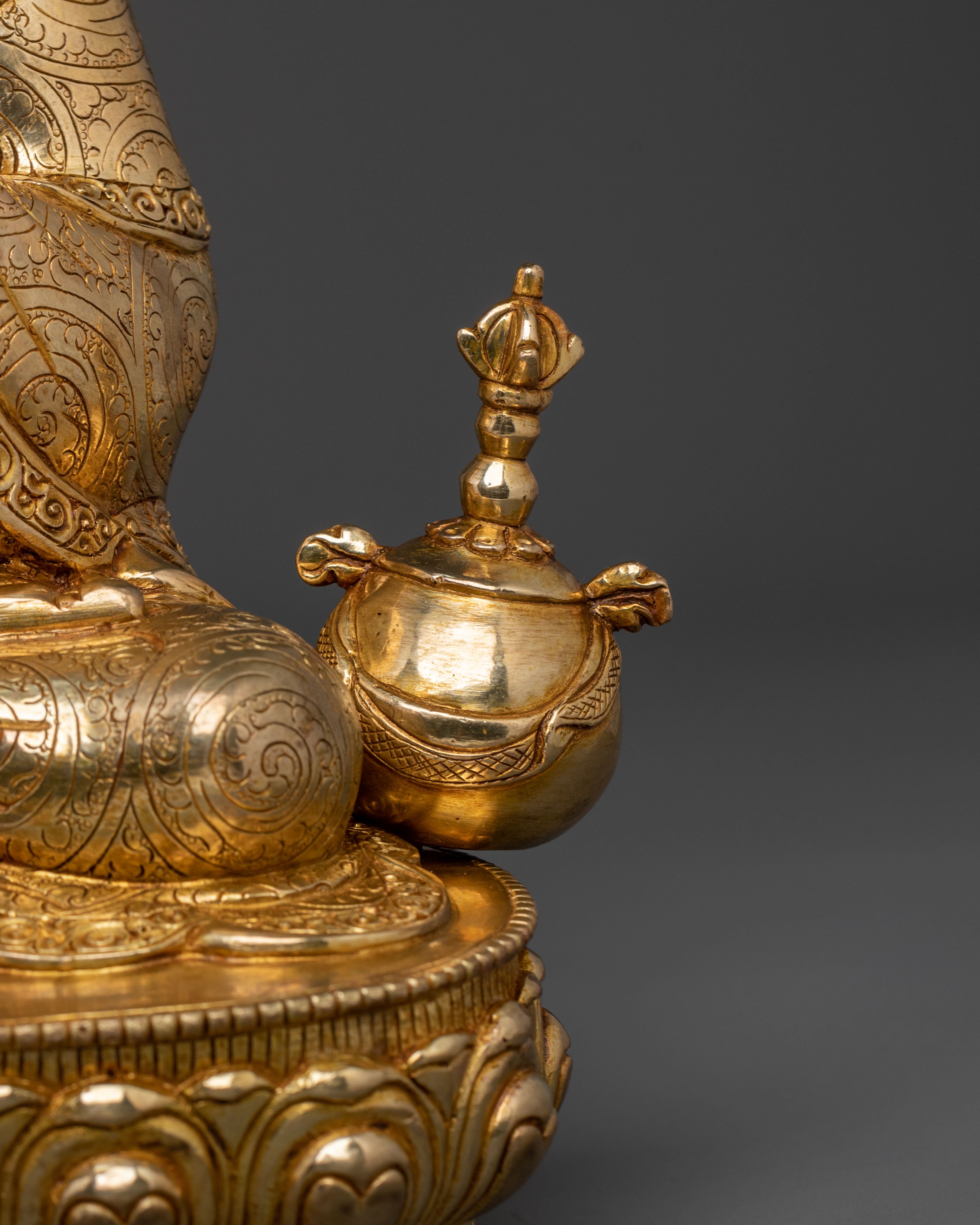 Atisa Statue | Exquisite 24K Gold Gilded Masterpiece
