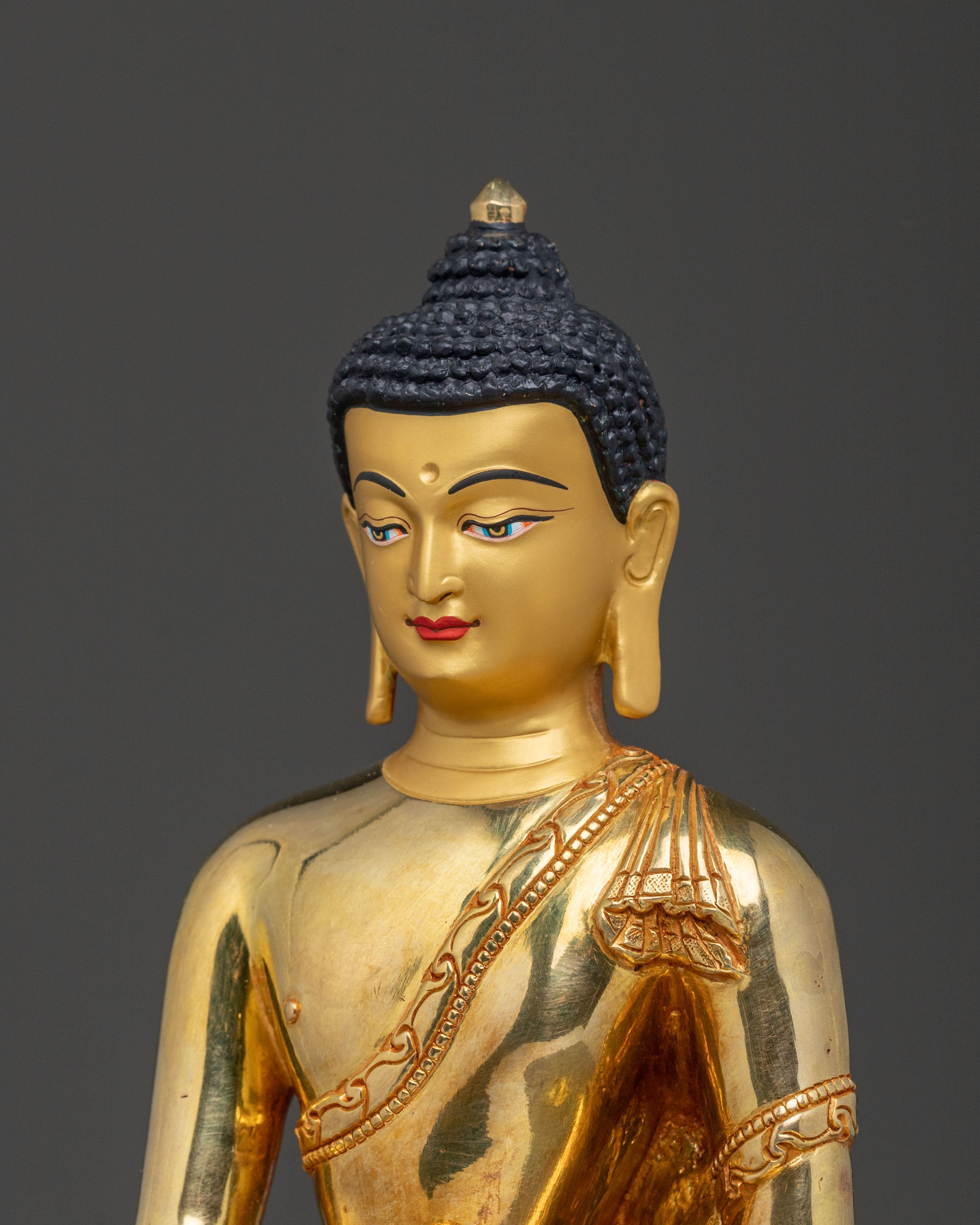 Shakyamuni Buddha Sacred Statue with Throne | Spiritual Altar