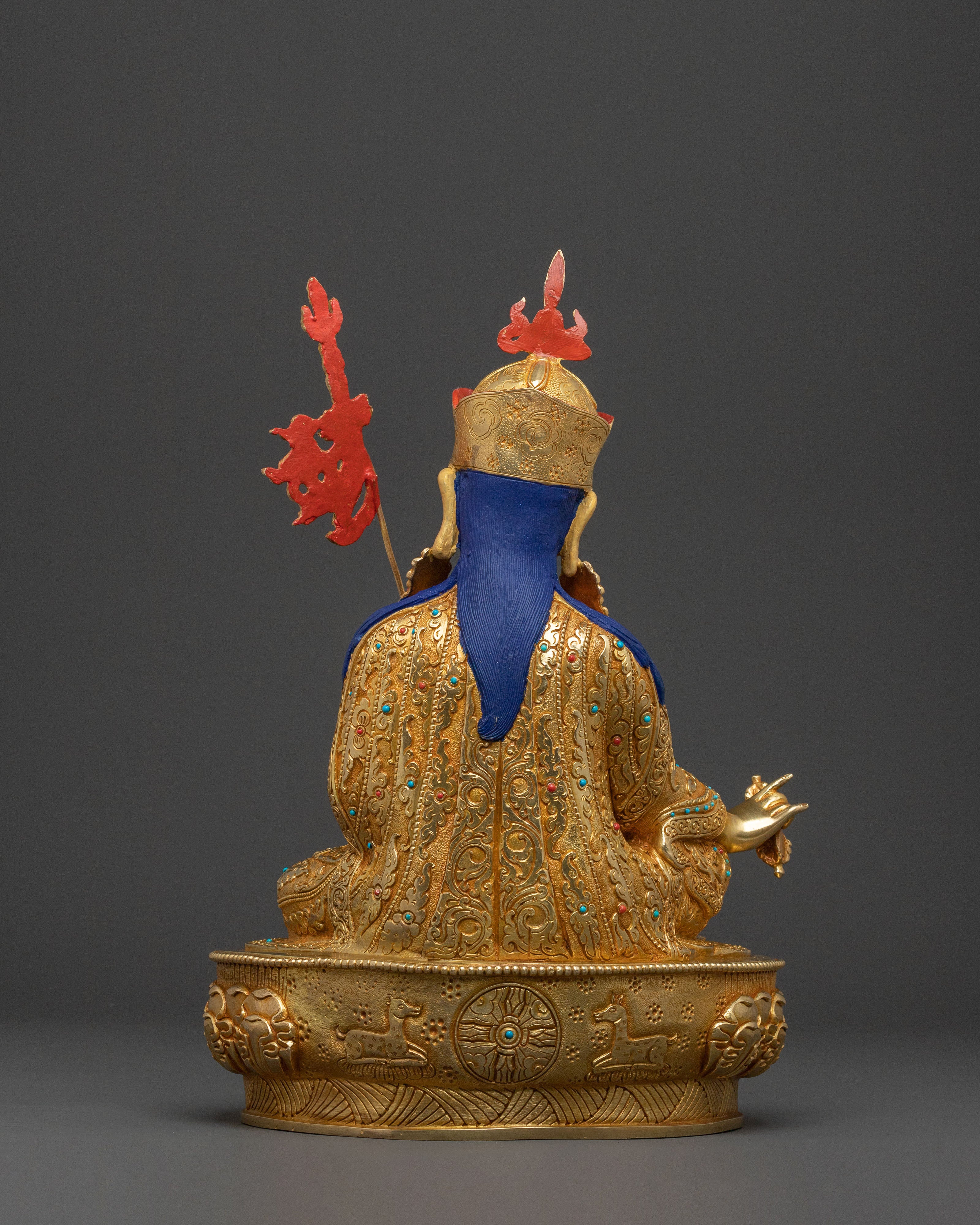 Guru Rinpoche Buddhist Statue | 24K Gold Gilded Icon