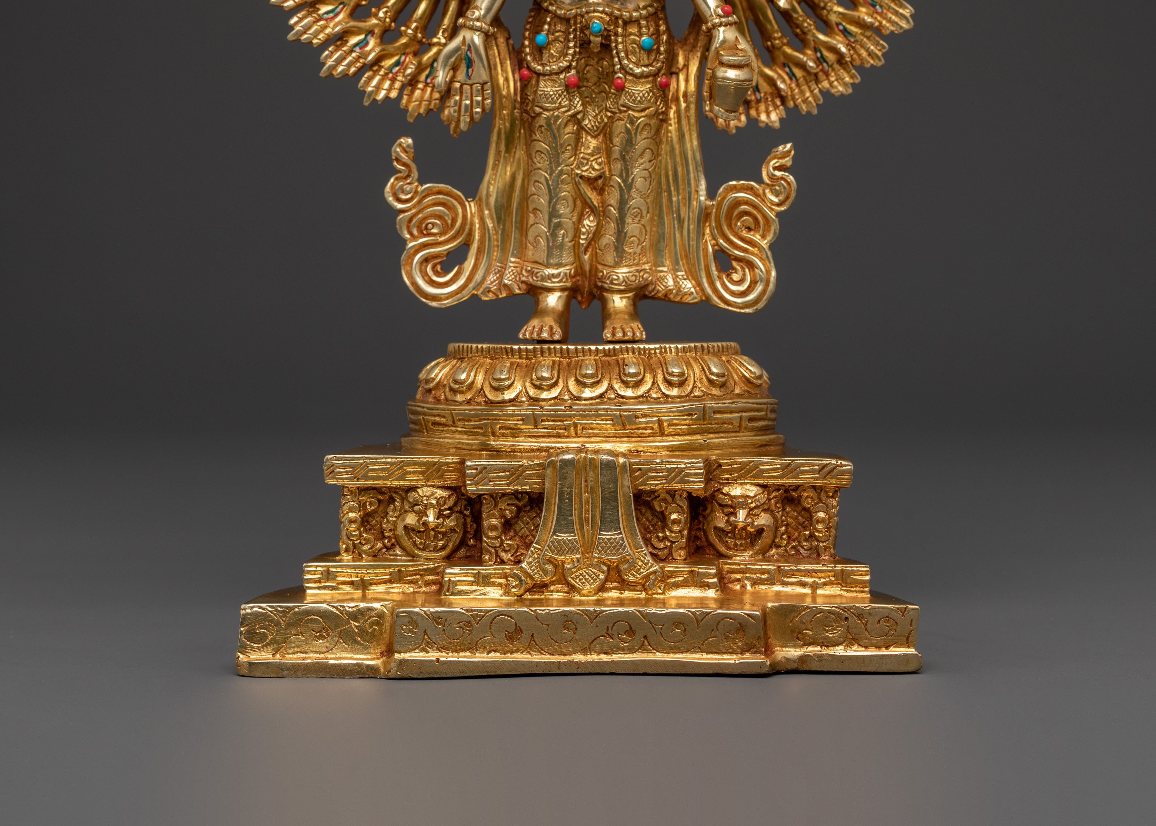 1000 Armed Chenrezig Statue | 24K Gold Gilded Icon