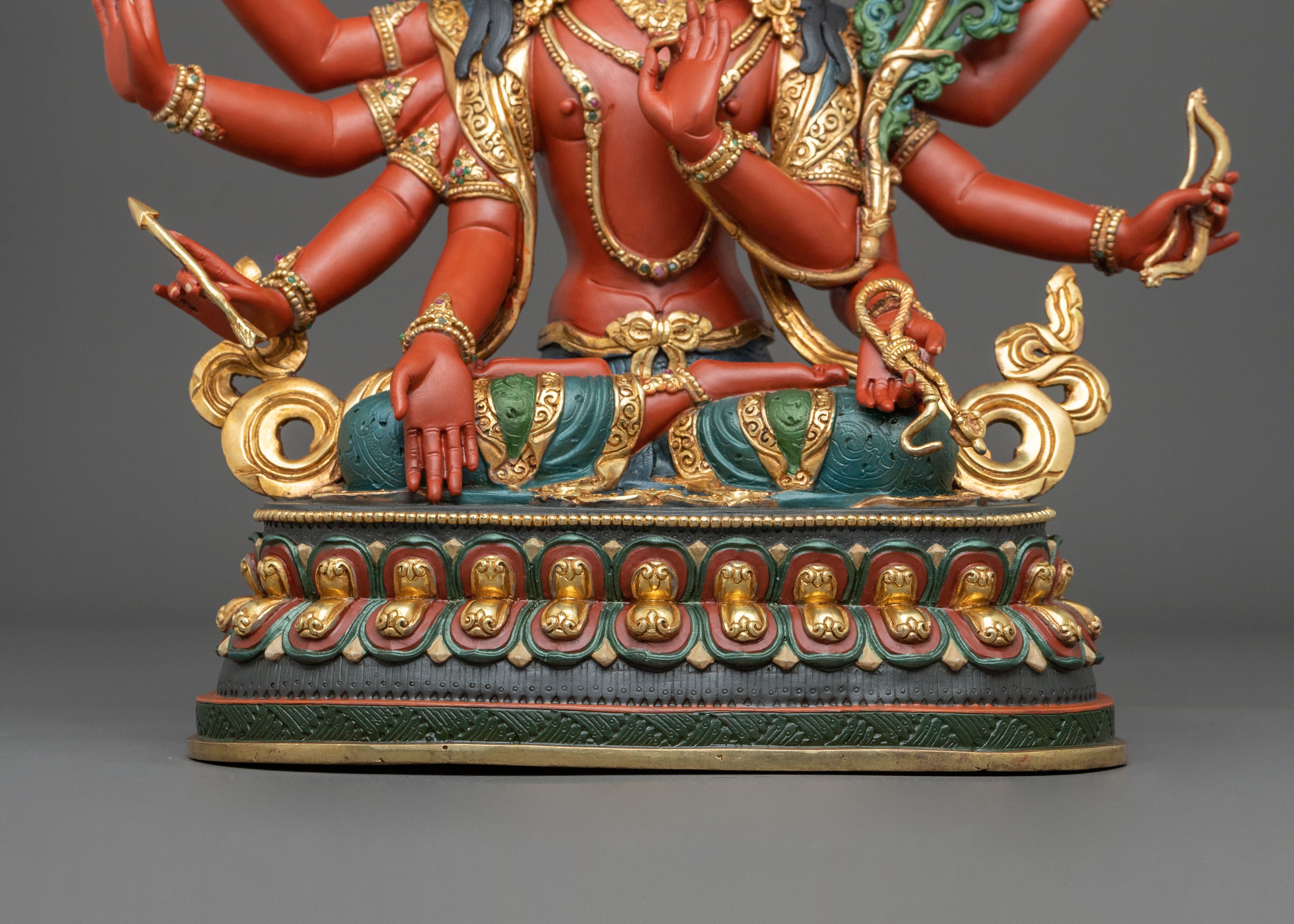Maha Manjushri Copper Statue | Meditation Altar Decor
