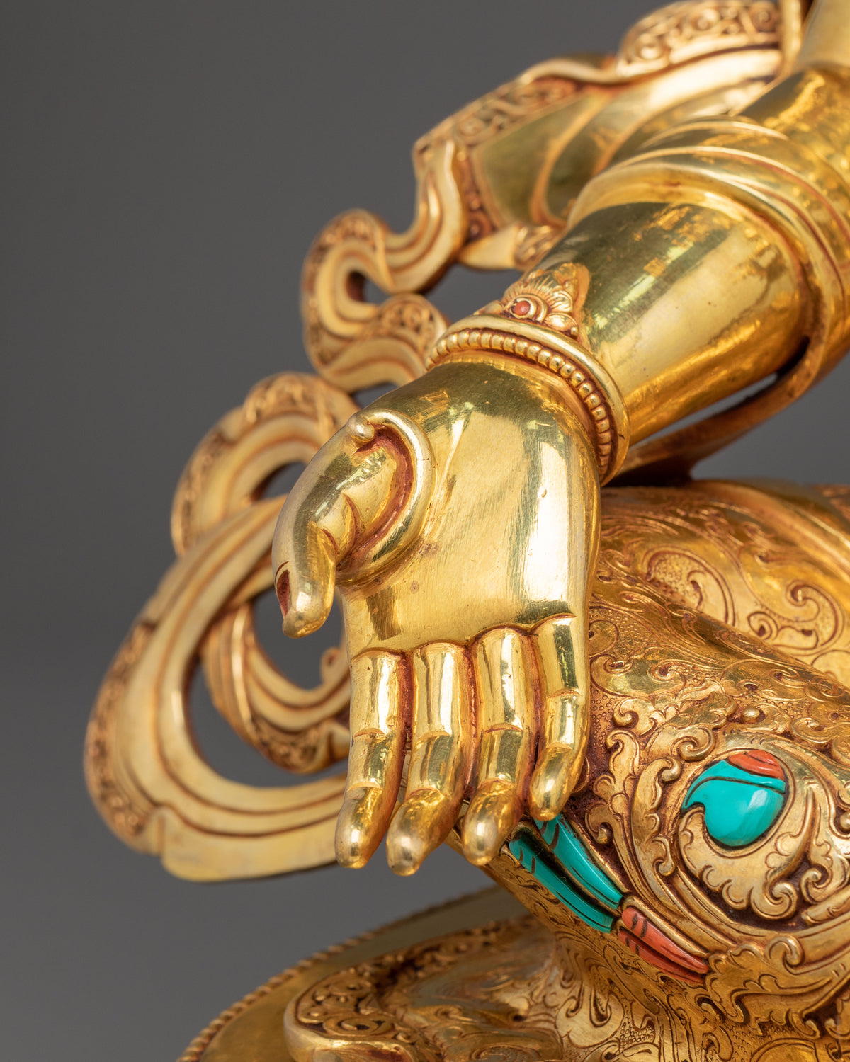 Mother Green Tara Statue | Copper Figurine for Altars