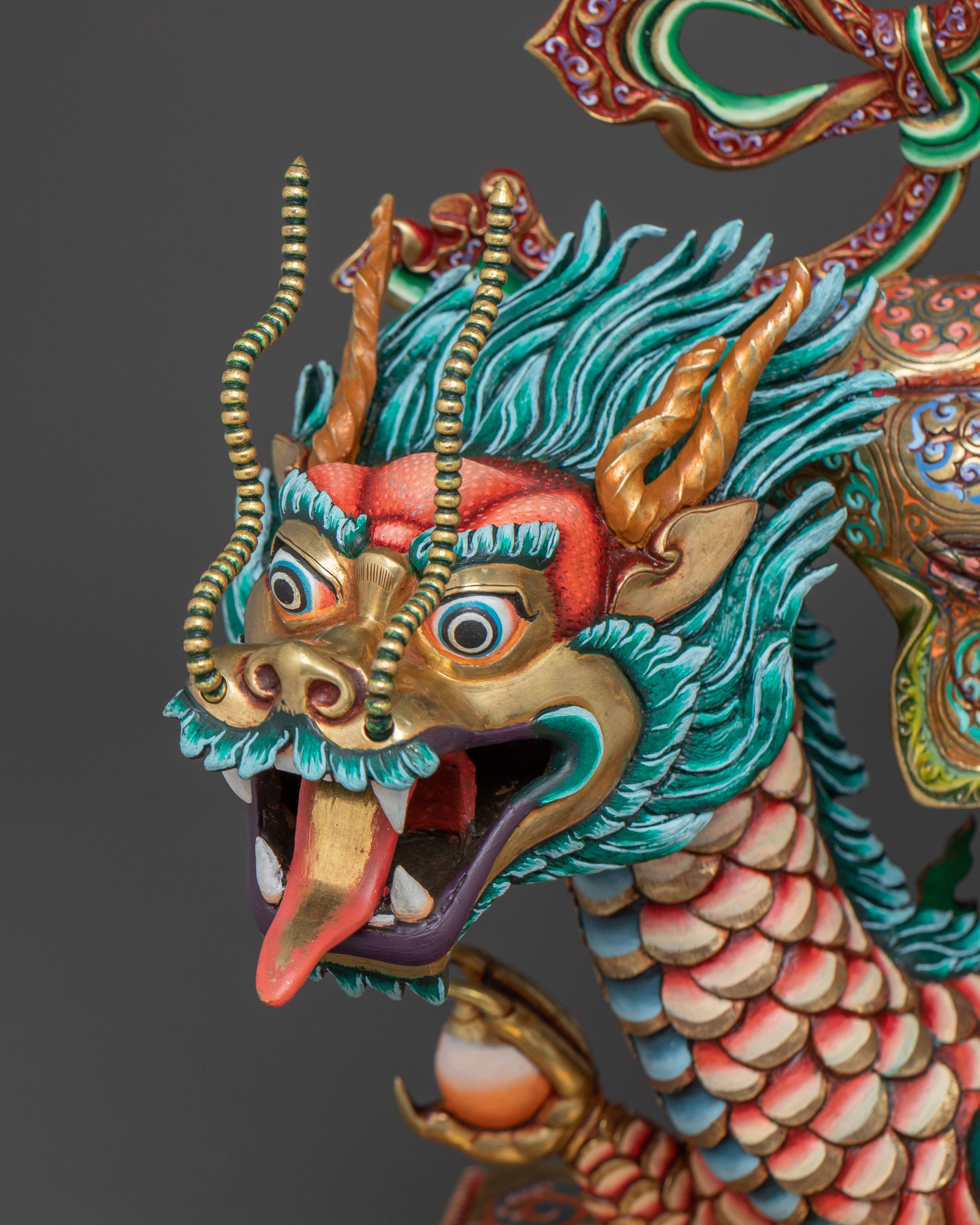 White Dzambhala Prosperity Statue | 24k Gold Glided