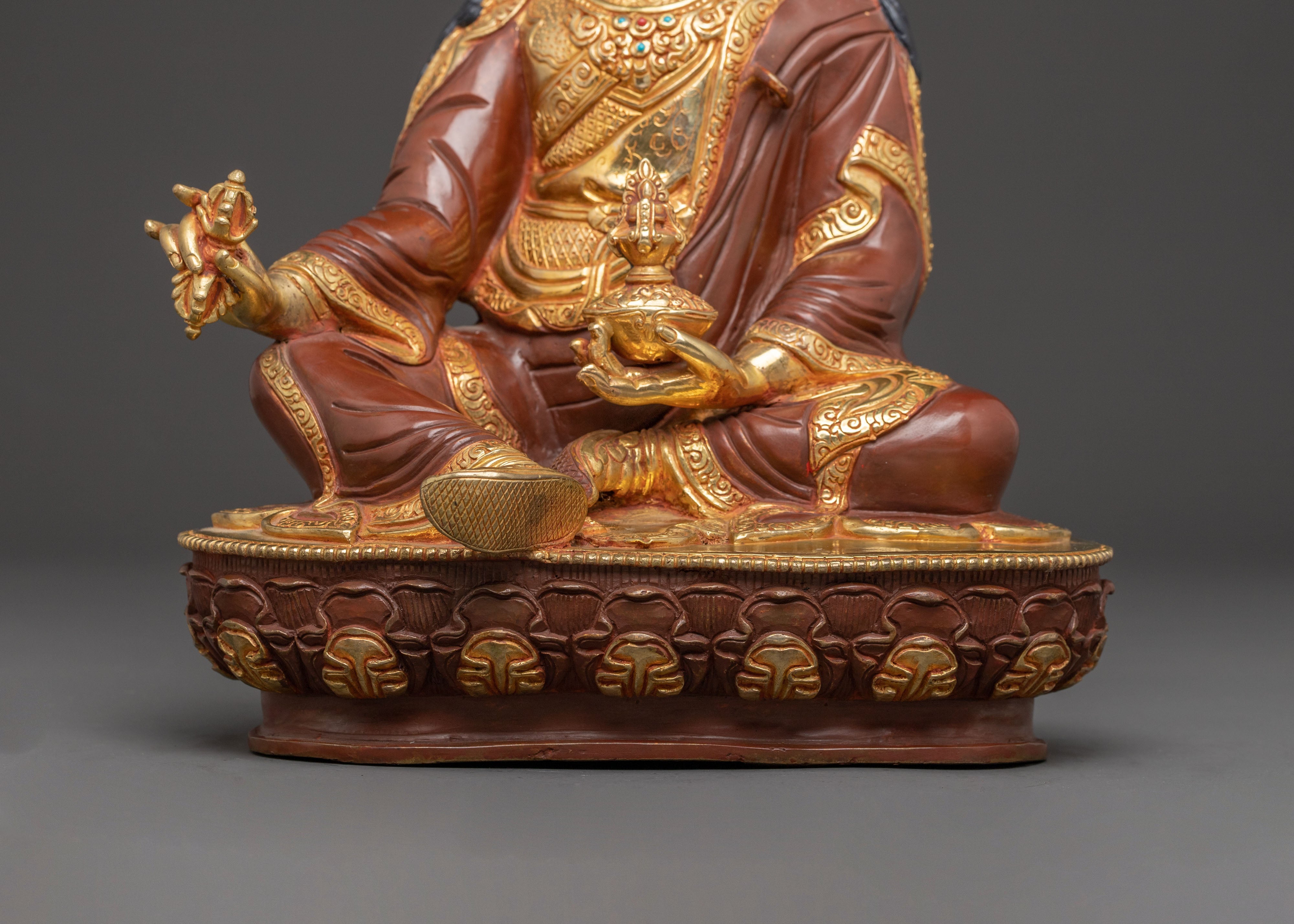 Handmade Master Padmasambhava Copper Statue | Tantric Buddha