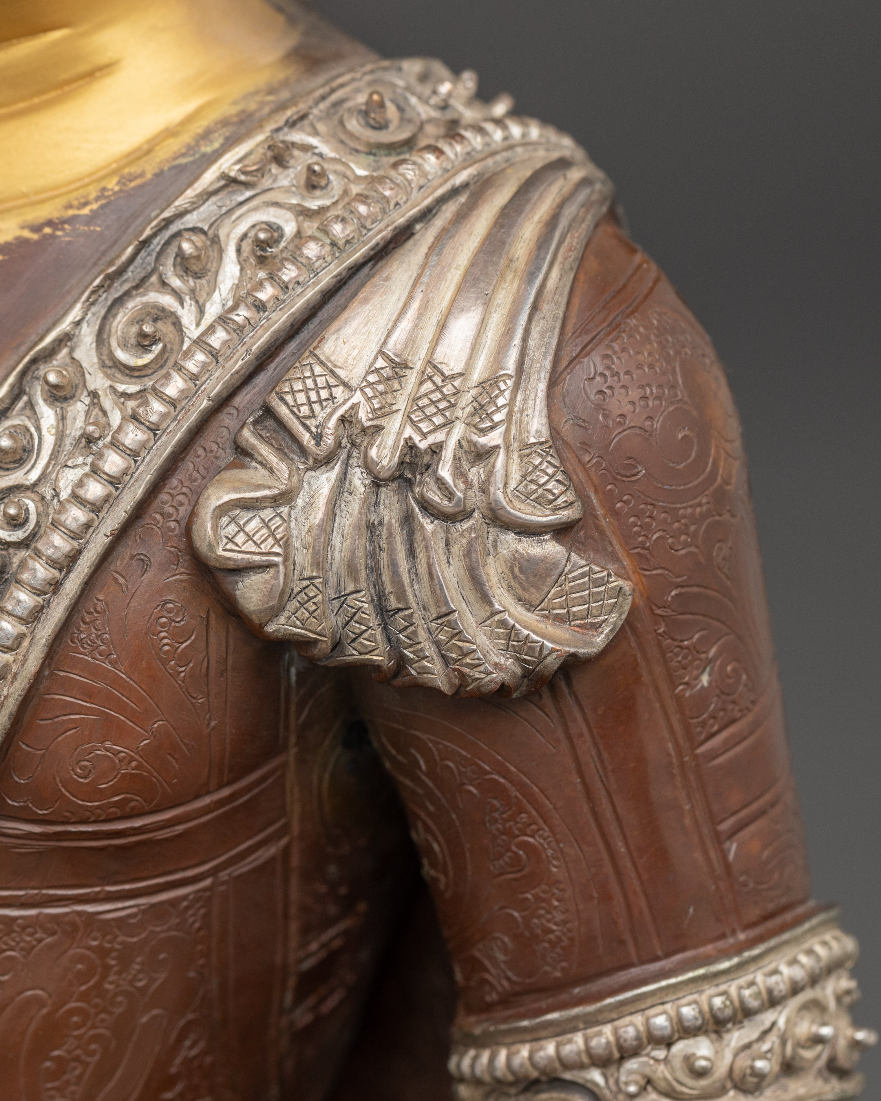 Handmade Oxidized Shakyamuni Buddha Statue | Home Decor