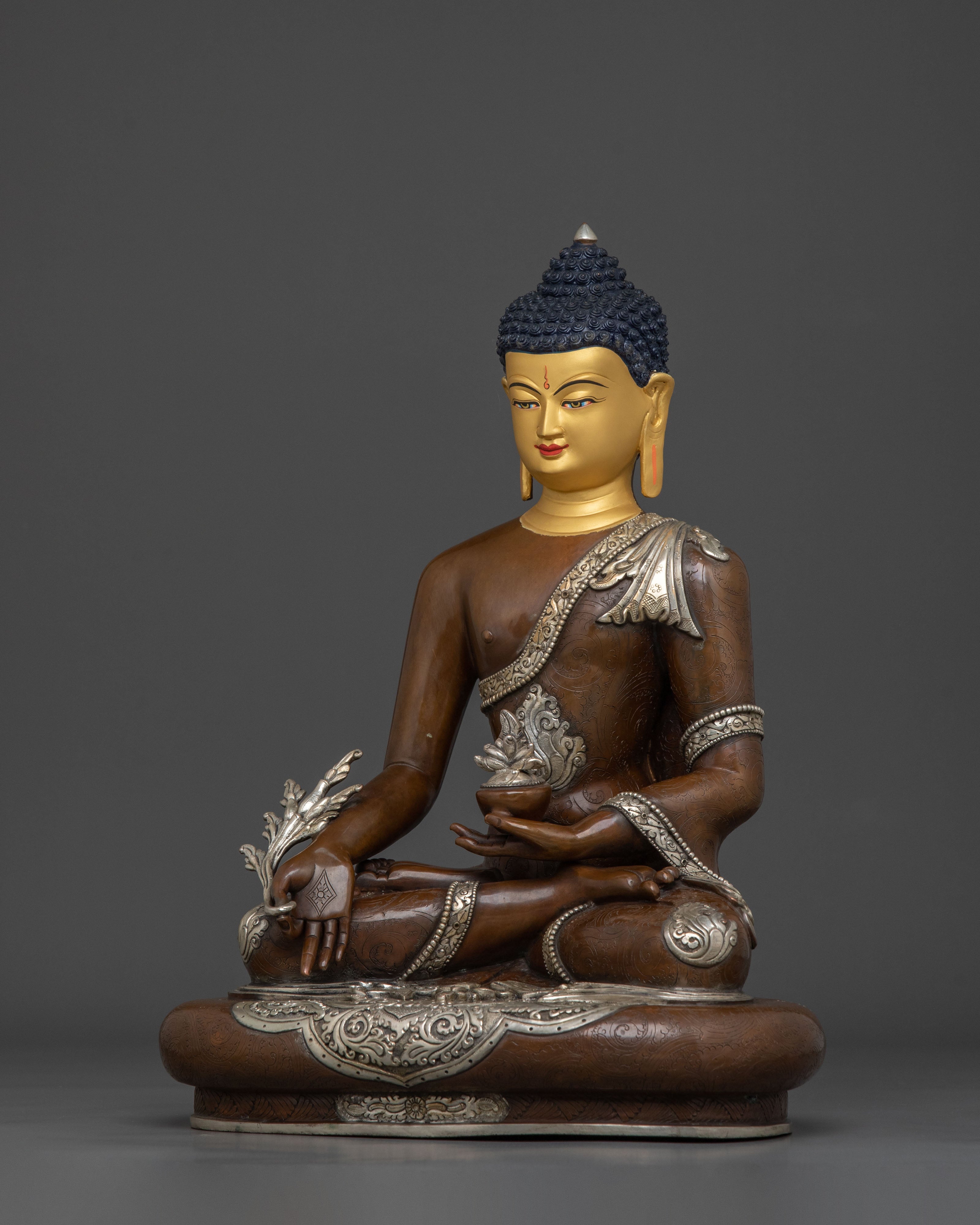 Tibetan Buddhist Bhaisajyaguru Statue | Buddha of Healing and Wisdom