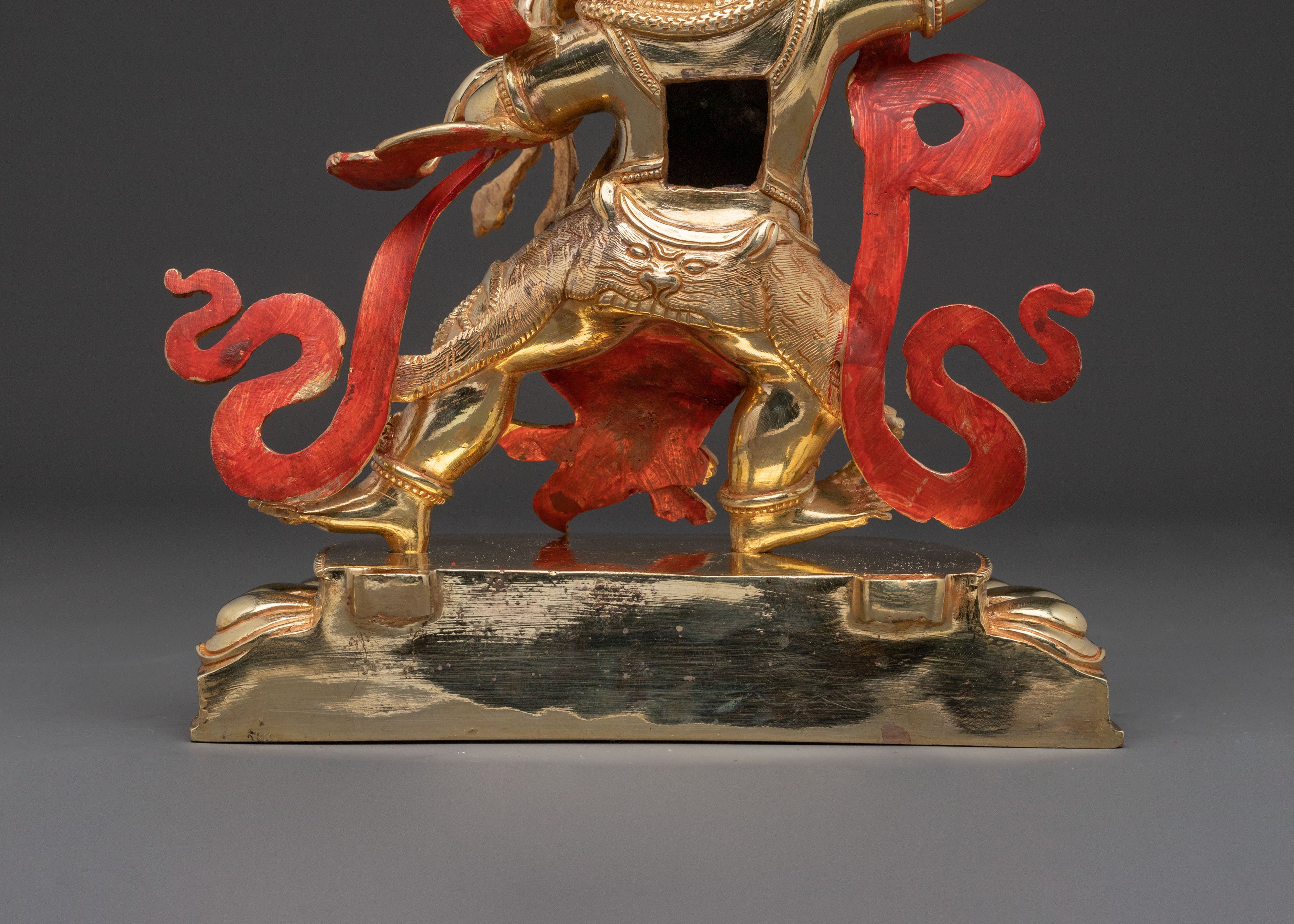 Vajrapani: Hand-Gilded Copper Statue