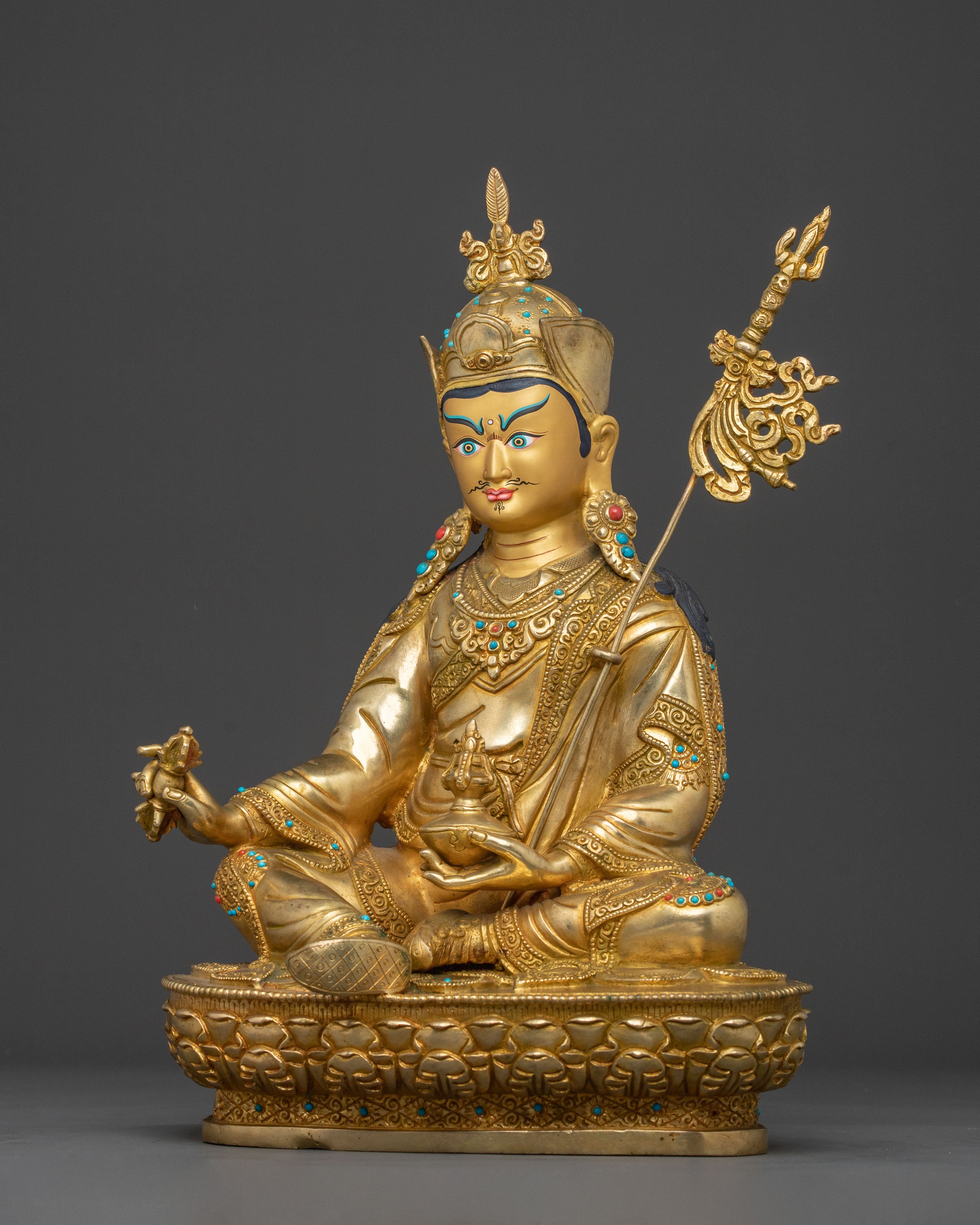 Spiritual Guru Rinpoche Sculpture for Meditation and Altar Spaces