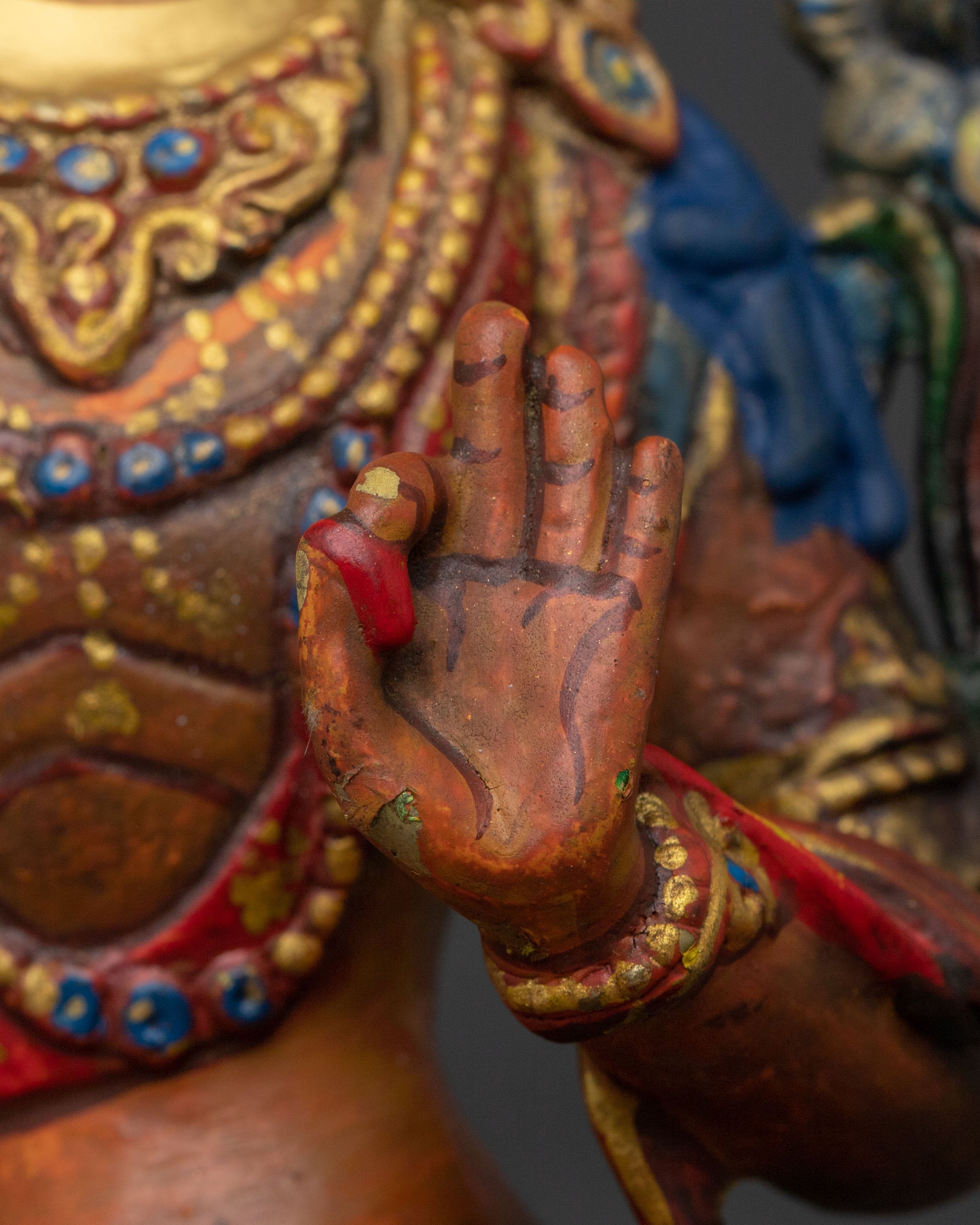 Manjushri 24K Gold Gilded Statue | Home Decor