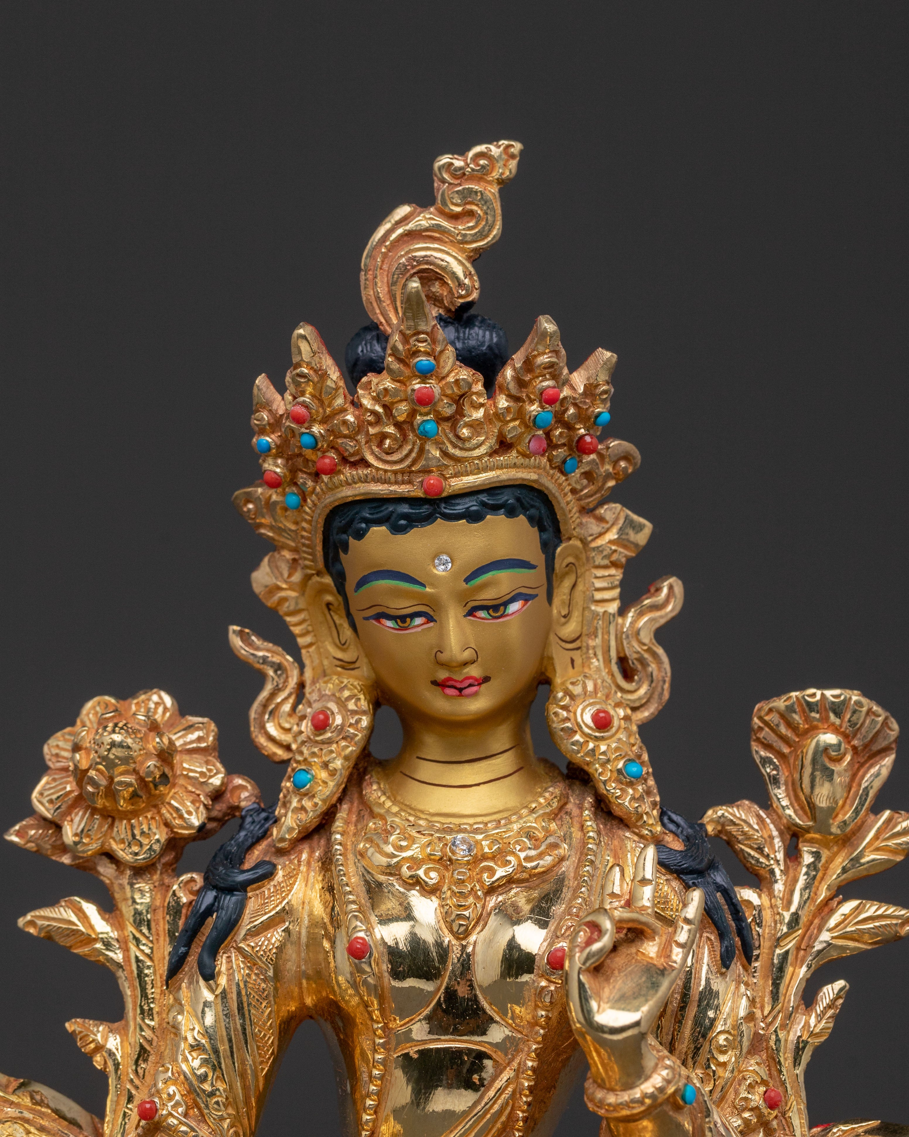 Green Tara Golden Statue – Spiritual Idol