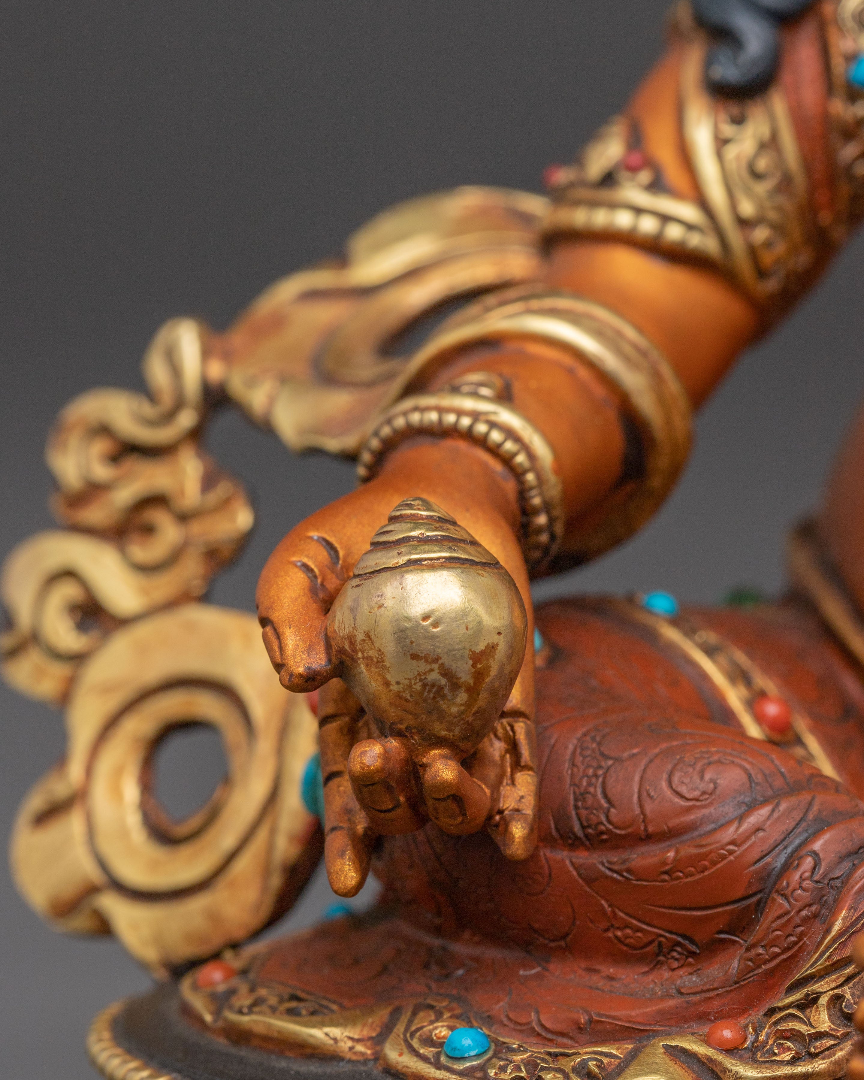 24K Gold Gilded Copper Dzambhala Statue – Exquisite Artisanal Masterpiece