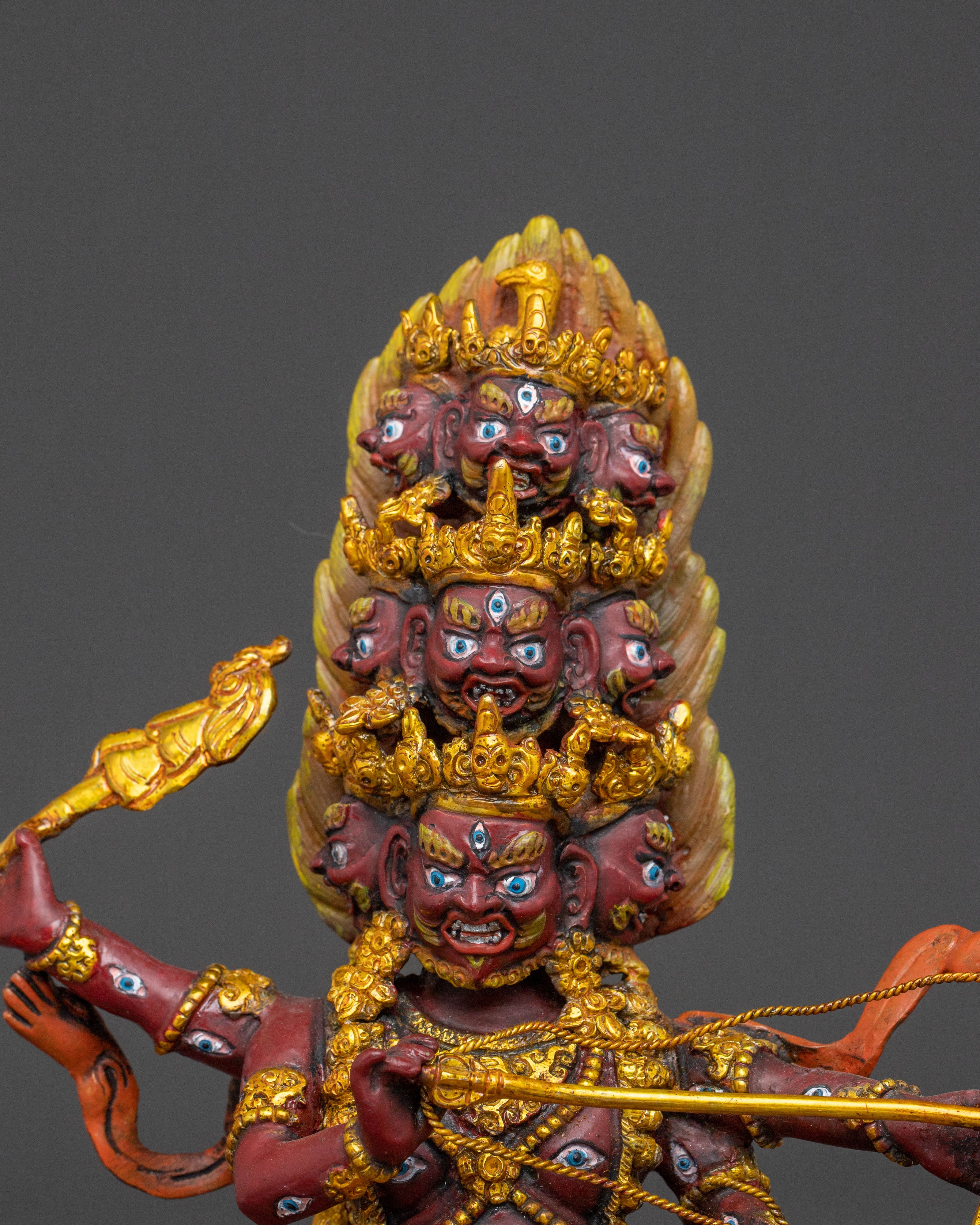 Rahula Wrathful Protector Statue | Handcrafted Devotion