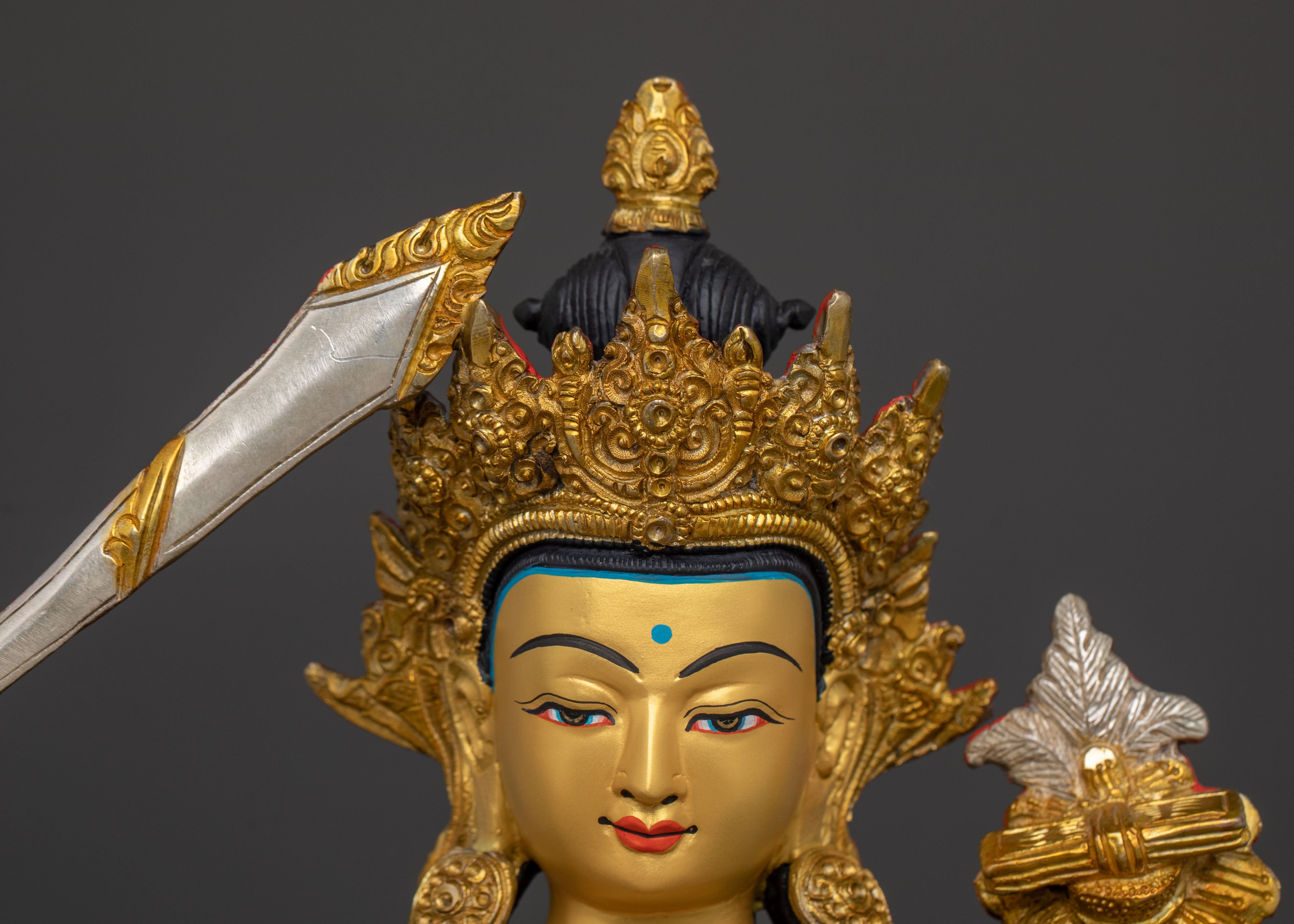 Manjushri Tibetan Buddhist Wisdom Figurine | Buddhist Shrine