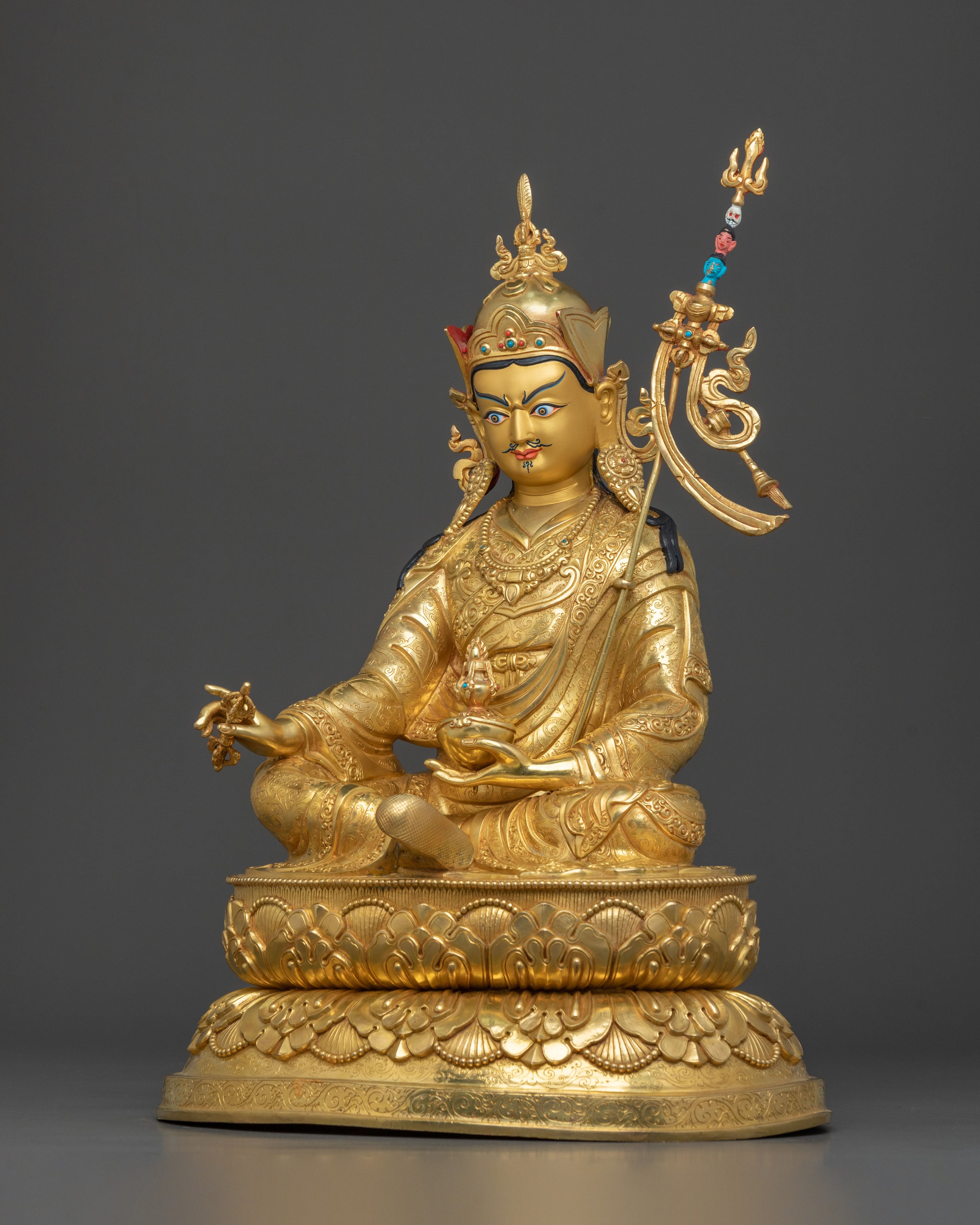 Guru Rinpoche Buddhist Sculpture | Sacred Altar Statue
