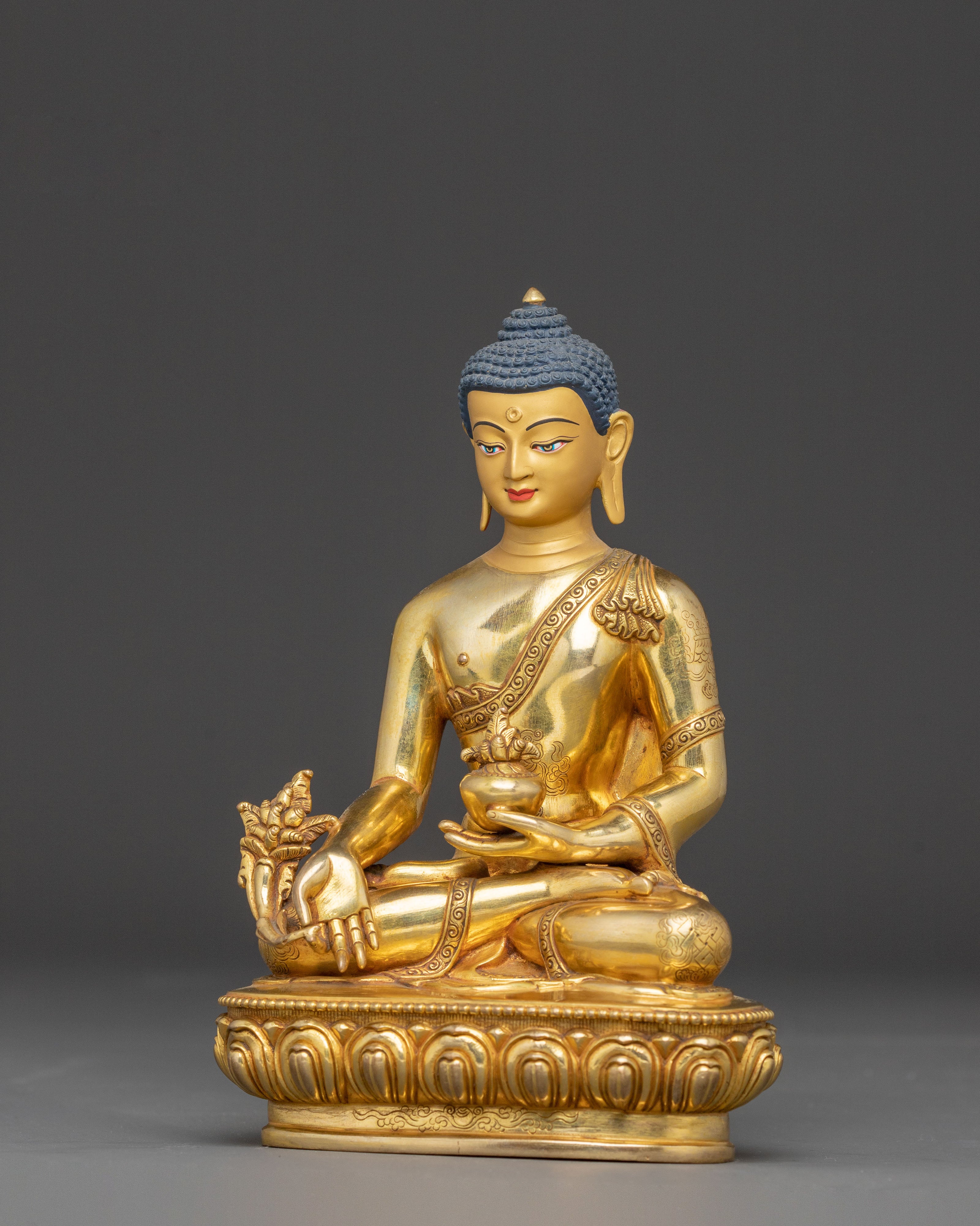 Radiant Statue of Healing Buddha | Medicine Buddha Artwork