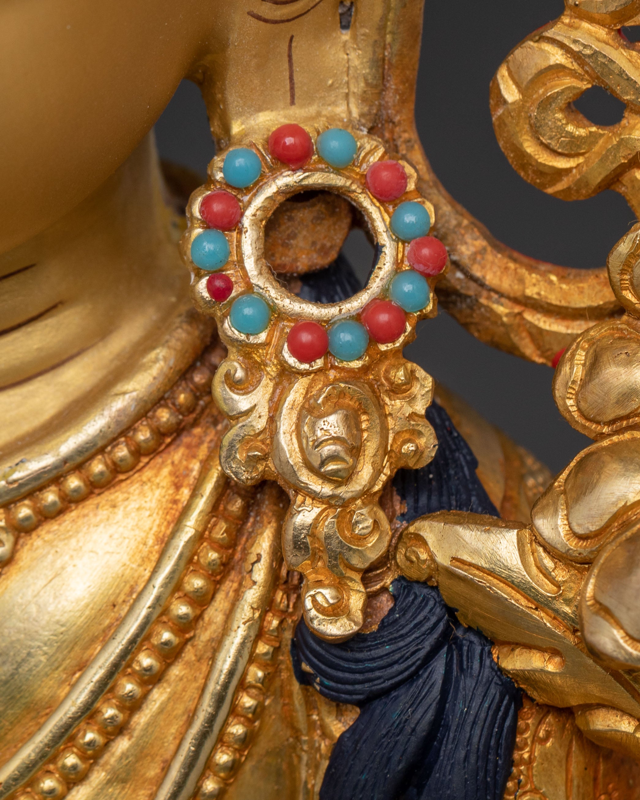 Maitreya Buddha Spiritual Statue | 24K Gold Gilded Figure
