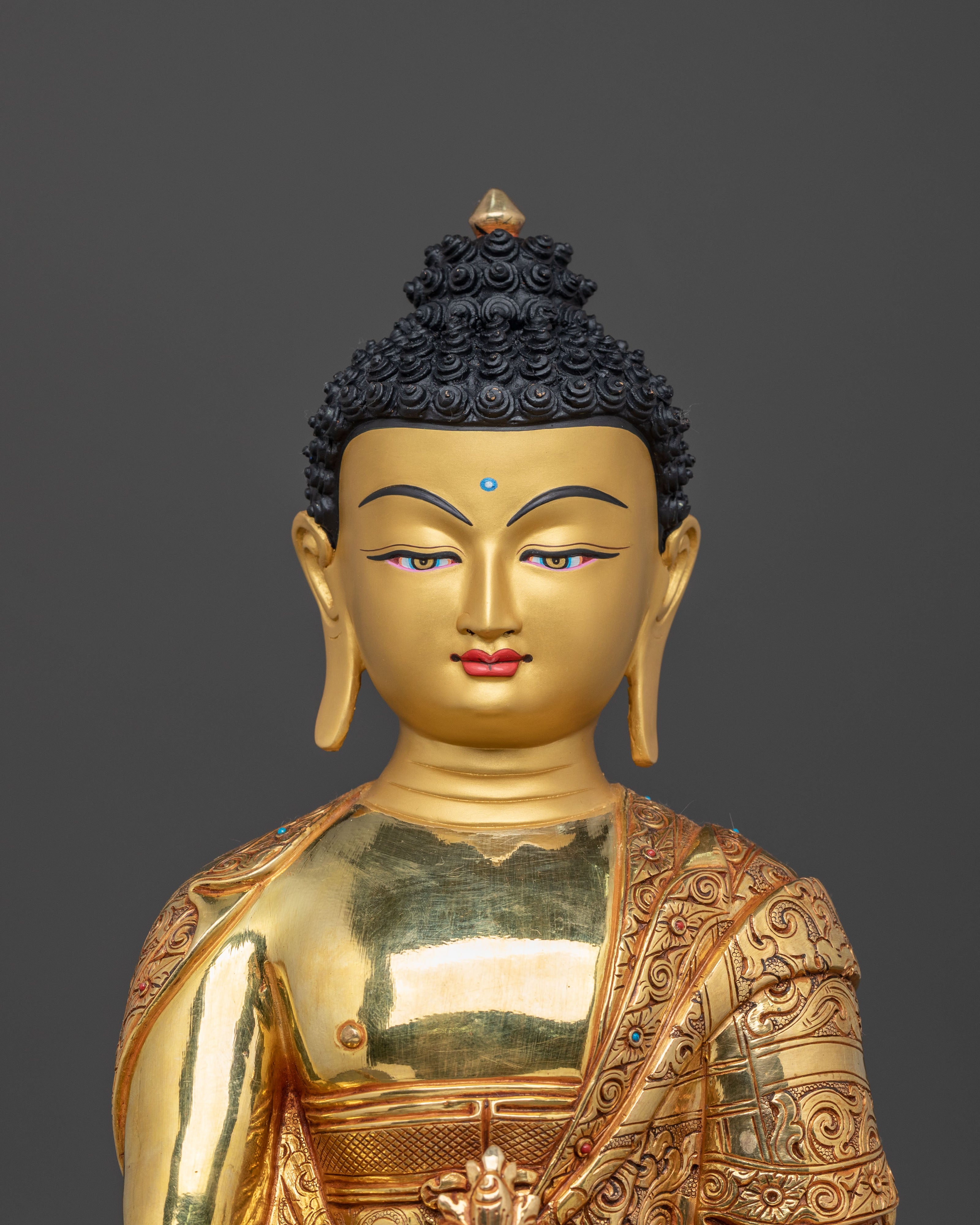Medicine Buddha Statue | 24K Gold Gilded Healing Figure