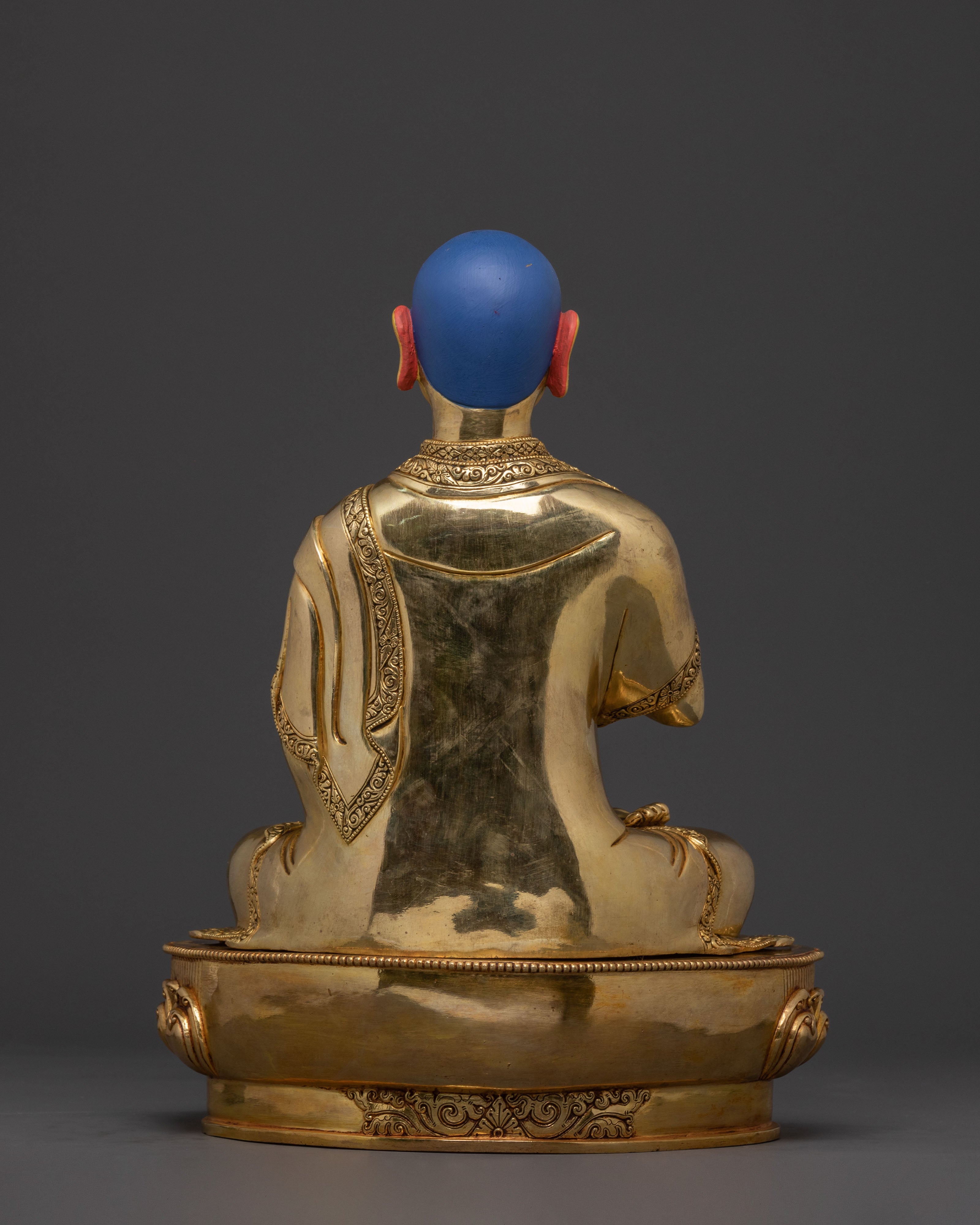 Tsongkhapa Traditional Statue with Disciples – Gilded Copper Masterpiece