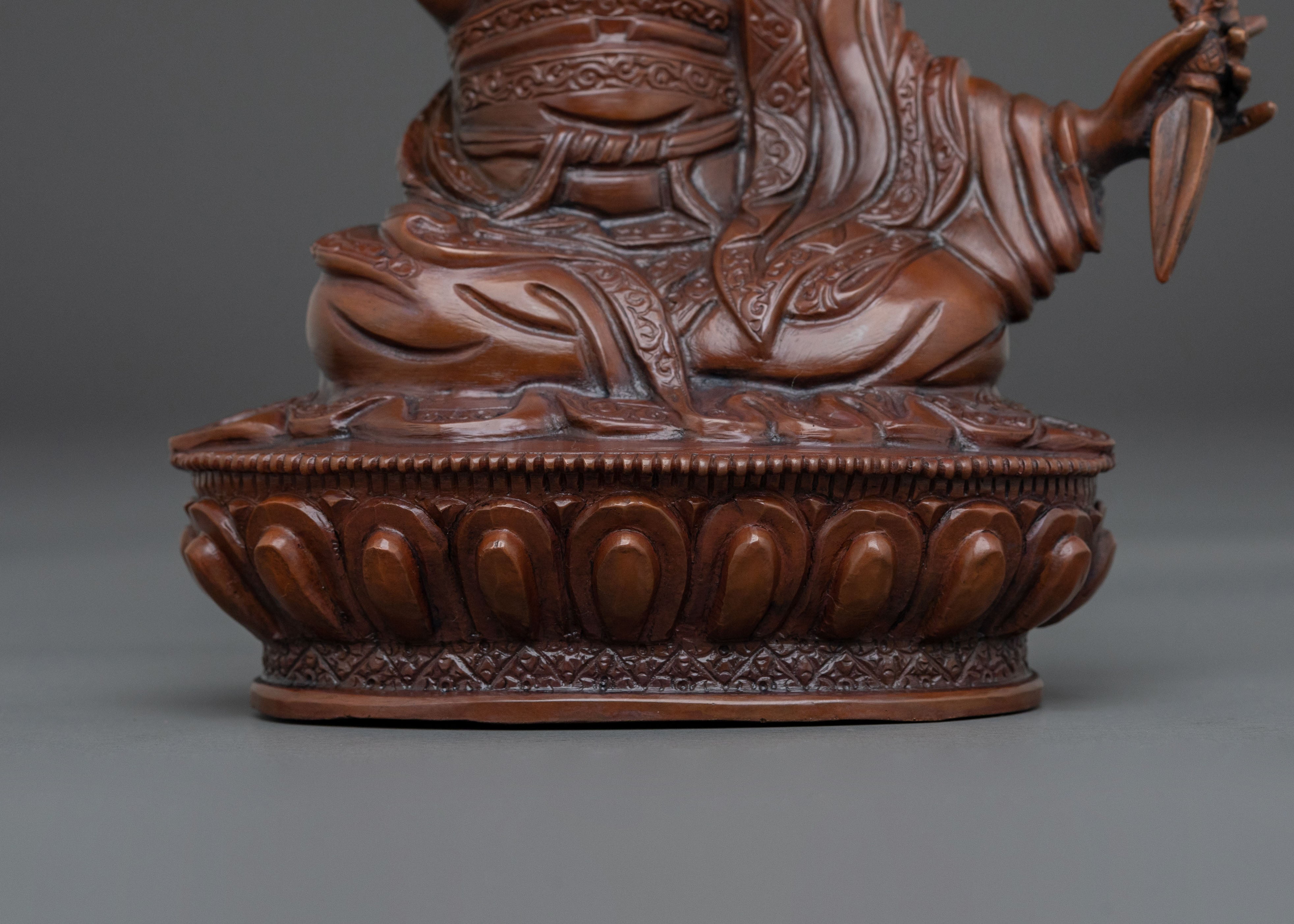 Karmapa Oxidized Copper Statue | Buddhist Altar Decor
