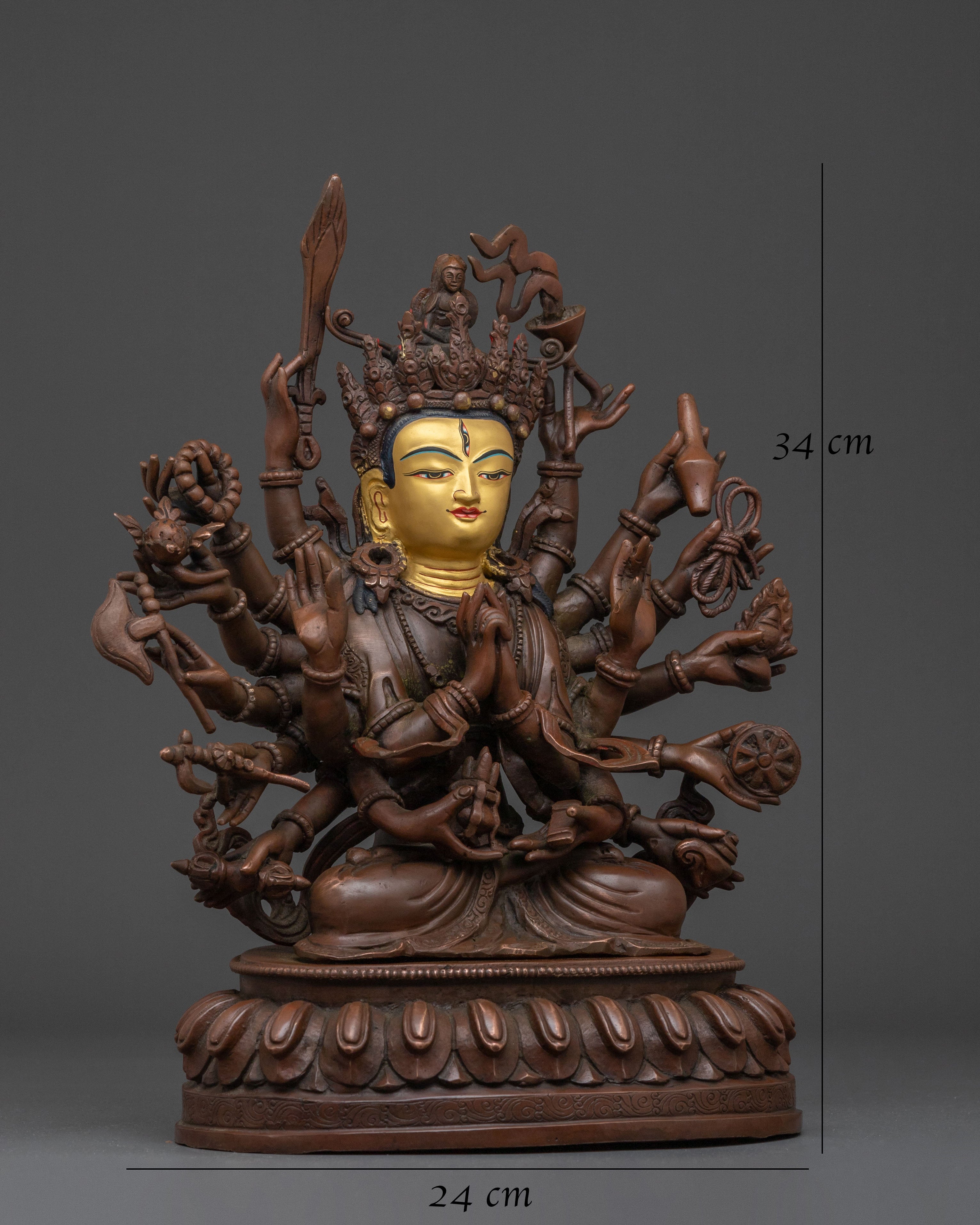 Sacred Chundi Sculpture | Oxidized Copper Figurine